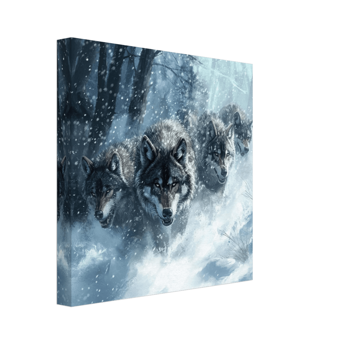 Wolf Pack in the Snowy Wilderness - Shop Ai Art WebShop - Digital Art online Store