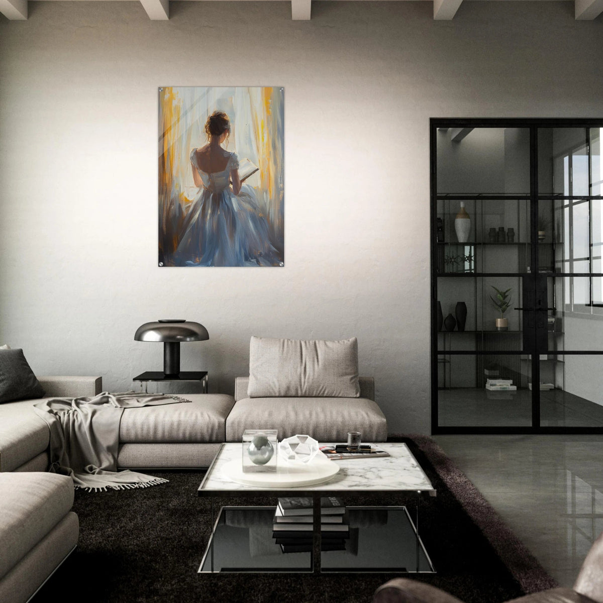 Woman Reading by the Window A serene interior - Shop Ai Art WebShop - Digital Art online Store