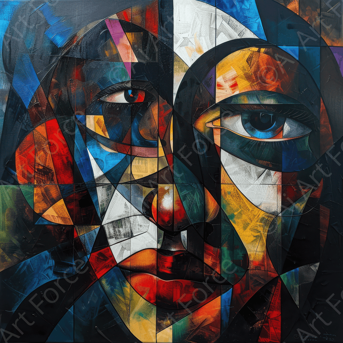 Woman without a face abstract art style - Shop Ai Art WebShop - Digital Art online Store