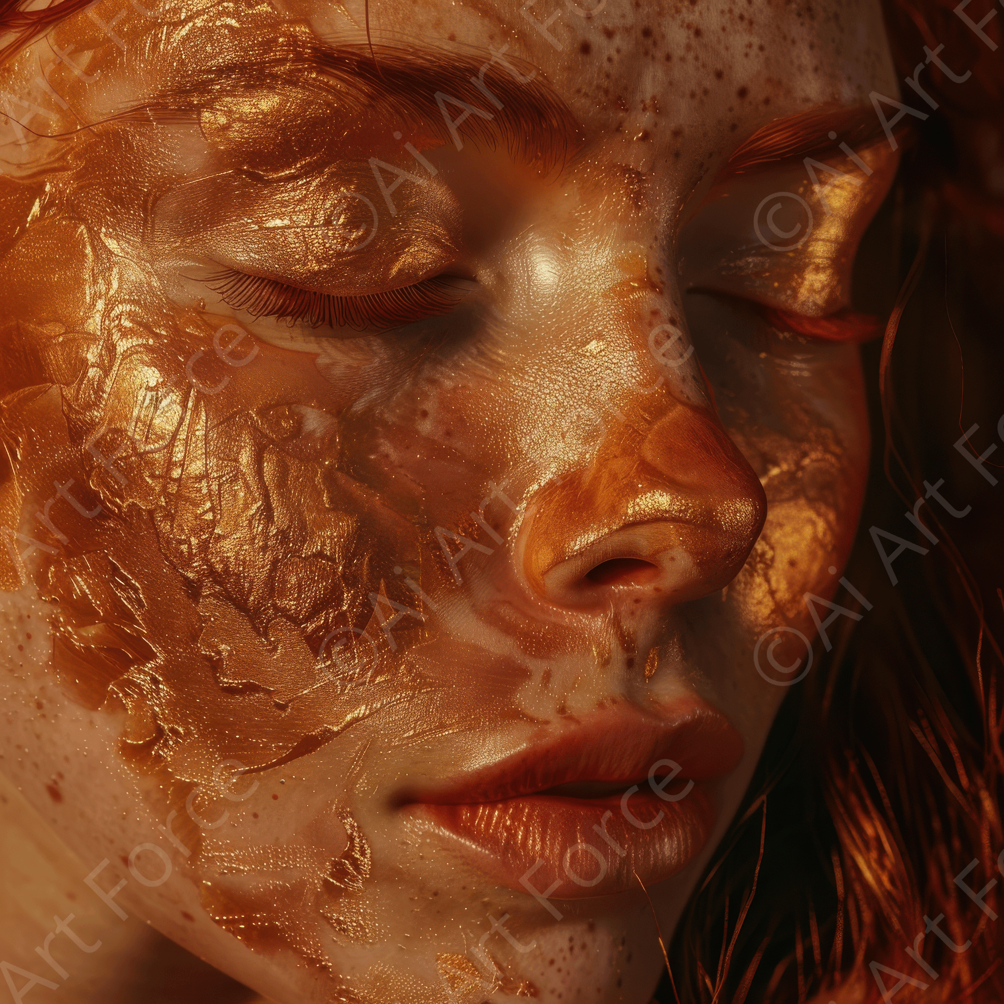 Digital Ai Artwork, of A Fantasy World Of Copper 4, ideal for art enthusiasts and collectors.