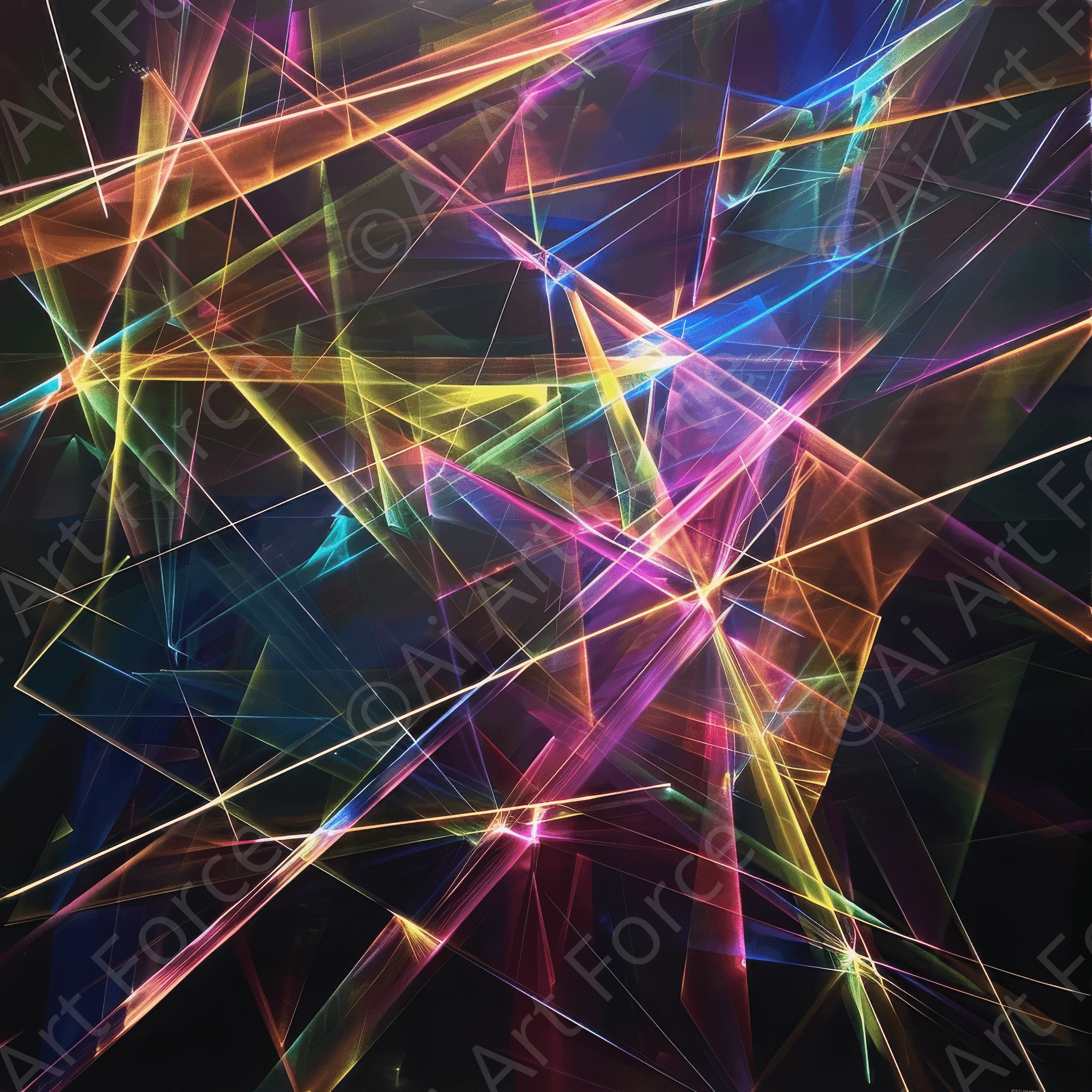 Digital Ai Artwork, of Abstract Lasers 3, ideal for art enthusiasts and collectors.