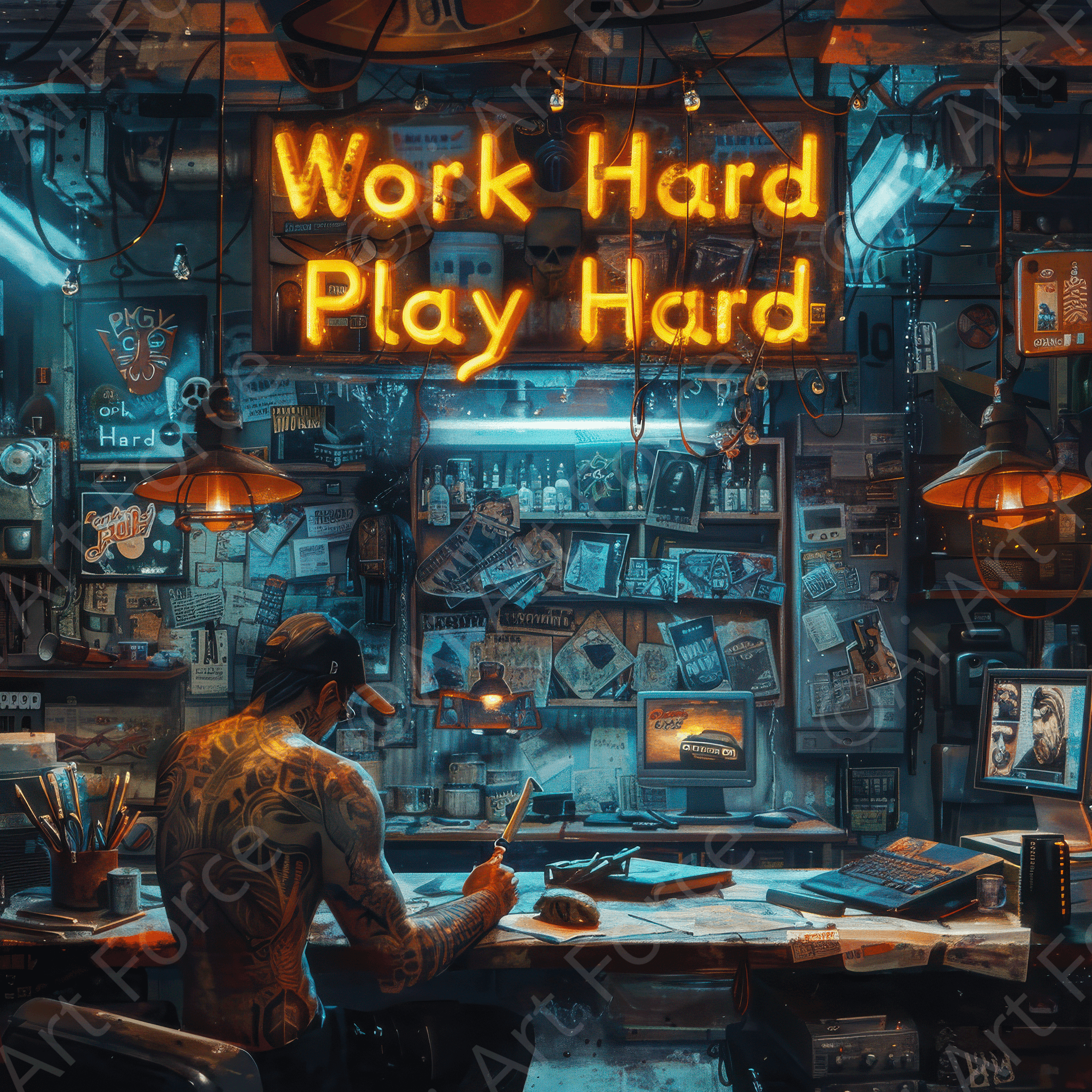 Digital Ai Artwork, of Business Work Mood Maker 2, ideal for art enthusiasts and collectors.