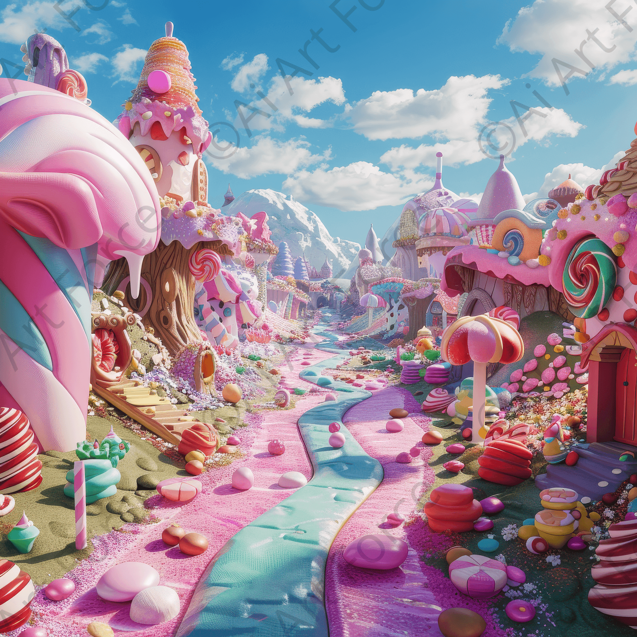Digital Ai Artwork, of Children Kids Room Art Fantasy Land 12, ideal for art enthusiasts and collectors.