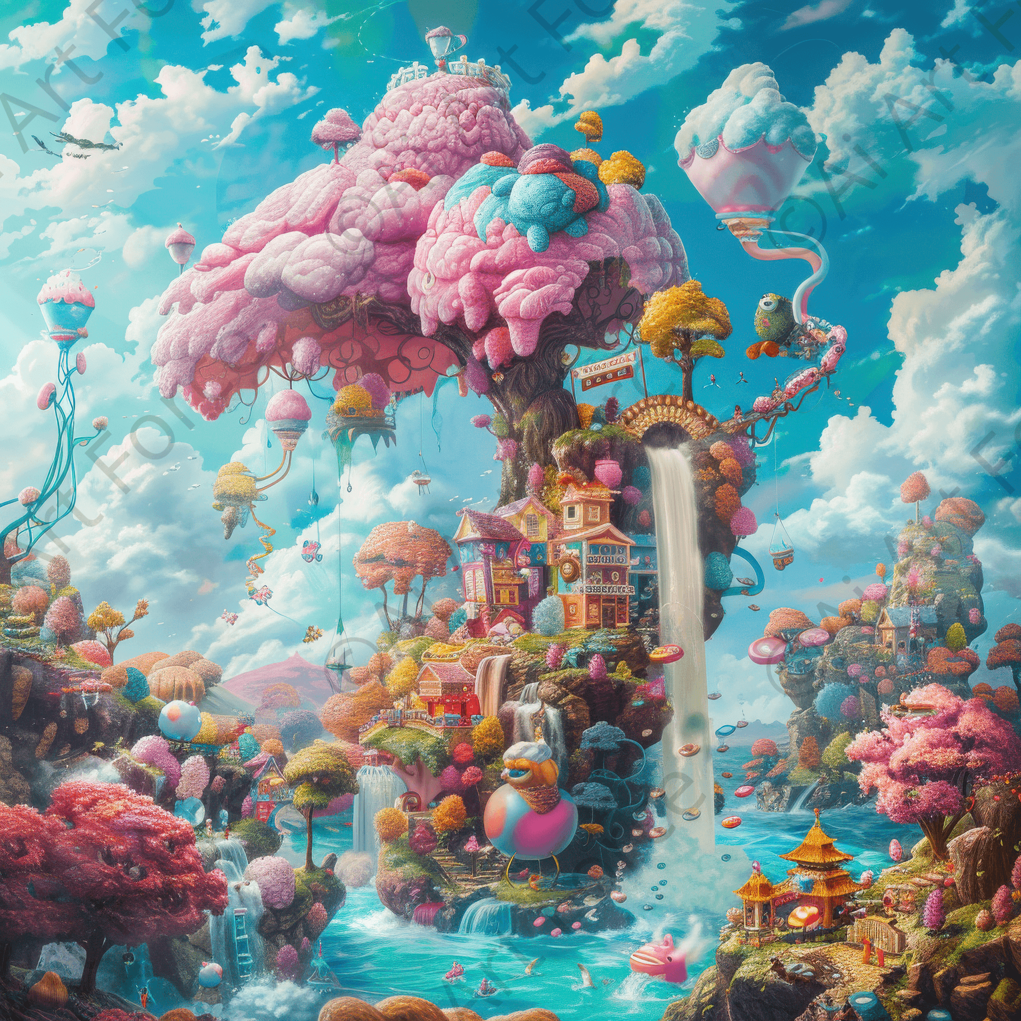 Digital Ai Artwork, of Children Kids Room Art Fantasy Land 18, ideal for art enthusiasts and collectors.