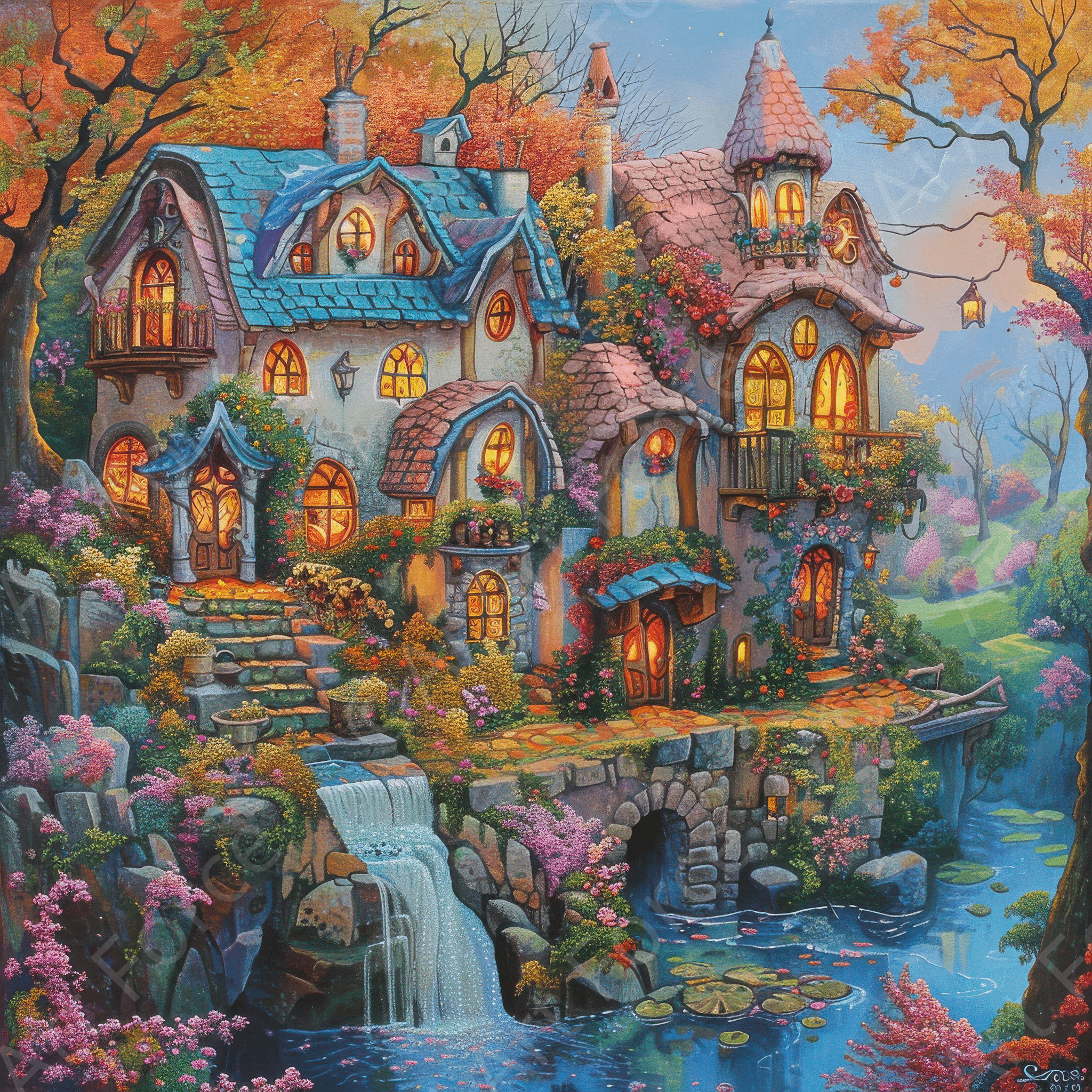 Digital Ai Artwork, of Children Kids Room Art Fantasy Land 4, ideal for art enthusiasts and collectors.