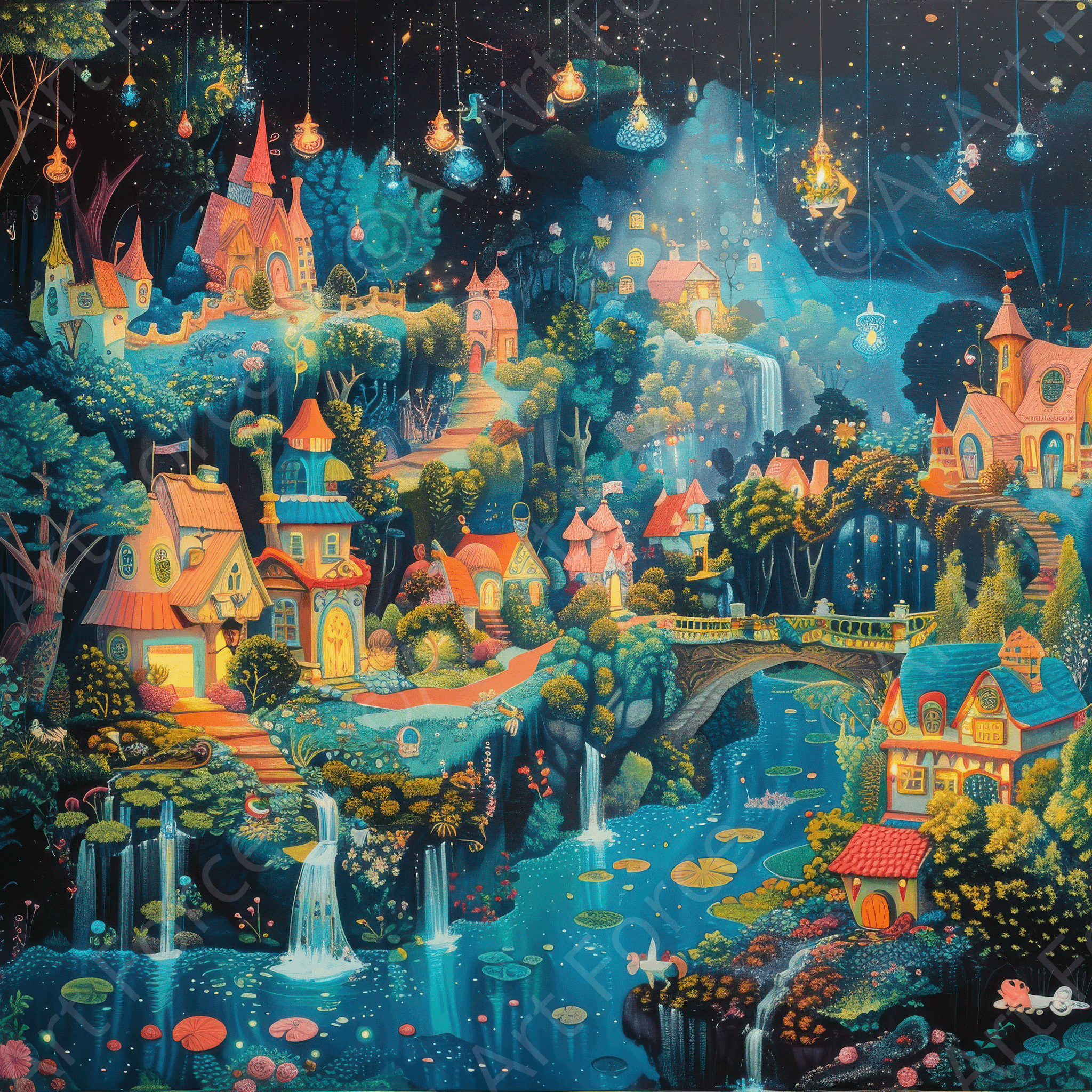 Digital Ai Artwork, of Children Kids Room Art Fantasy Land 6, ideal for art enthusiasts and collectors.