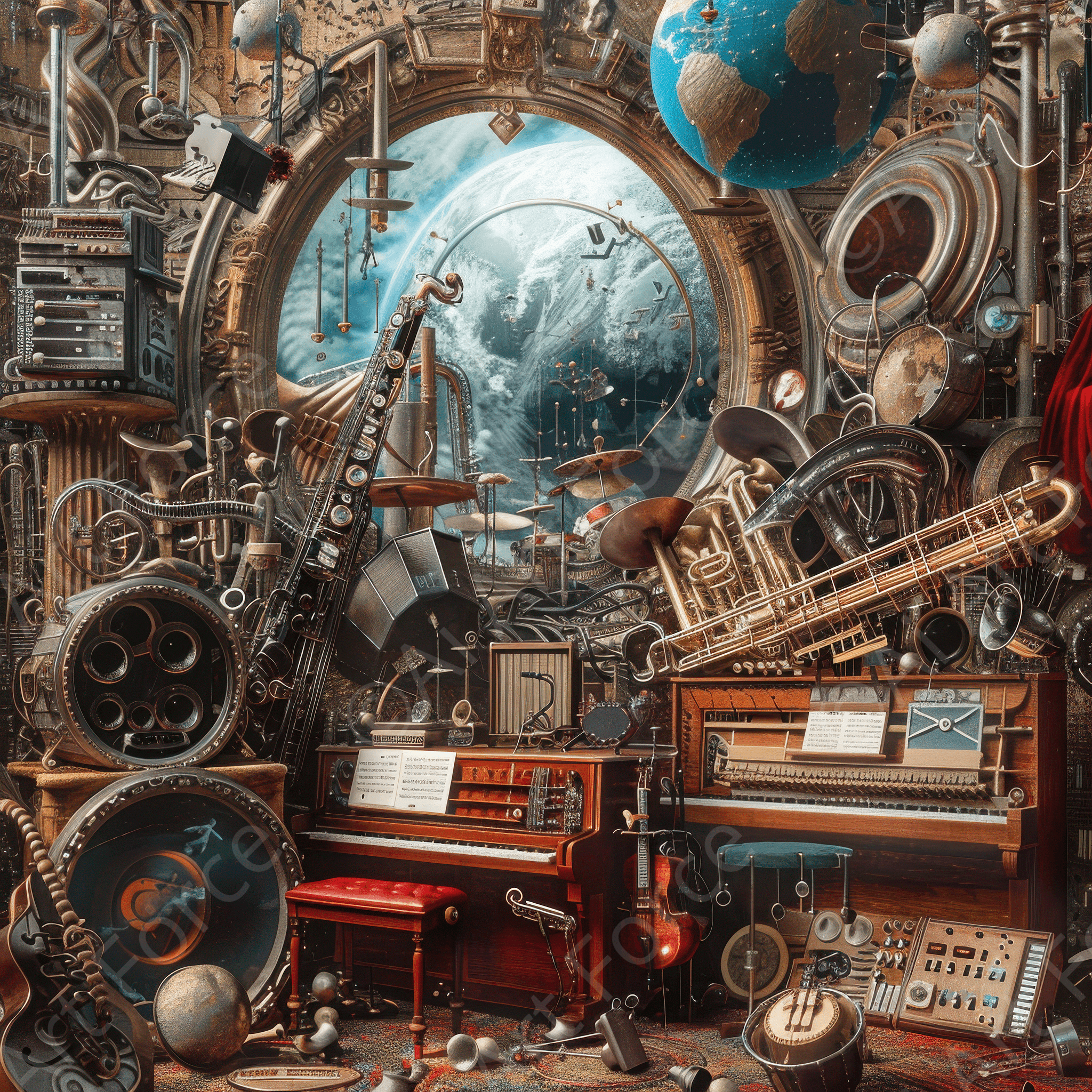 Digital Ai Artwork, of City of Music 3, ideal for art enthusiasts and collectors.