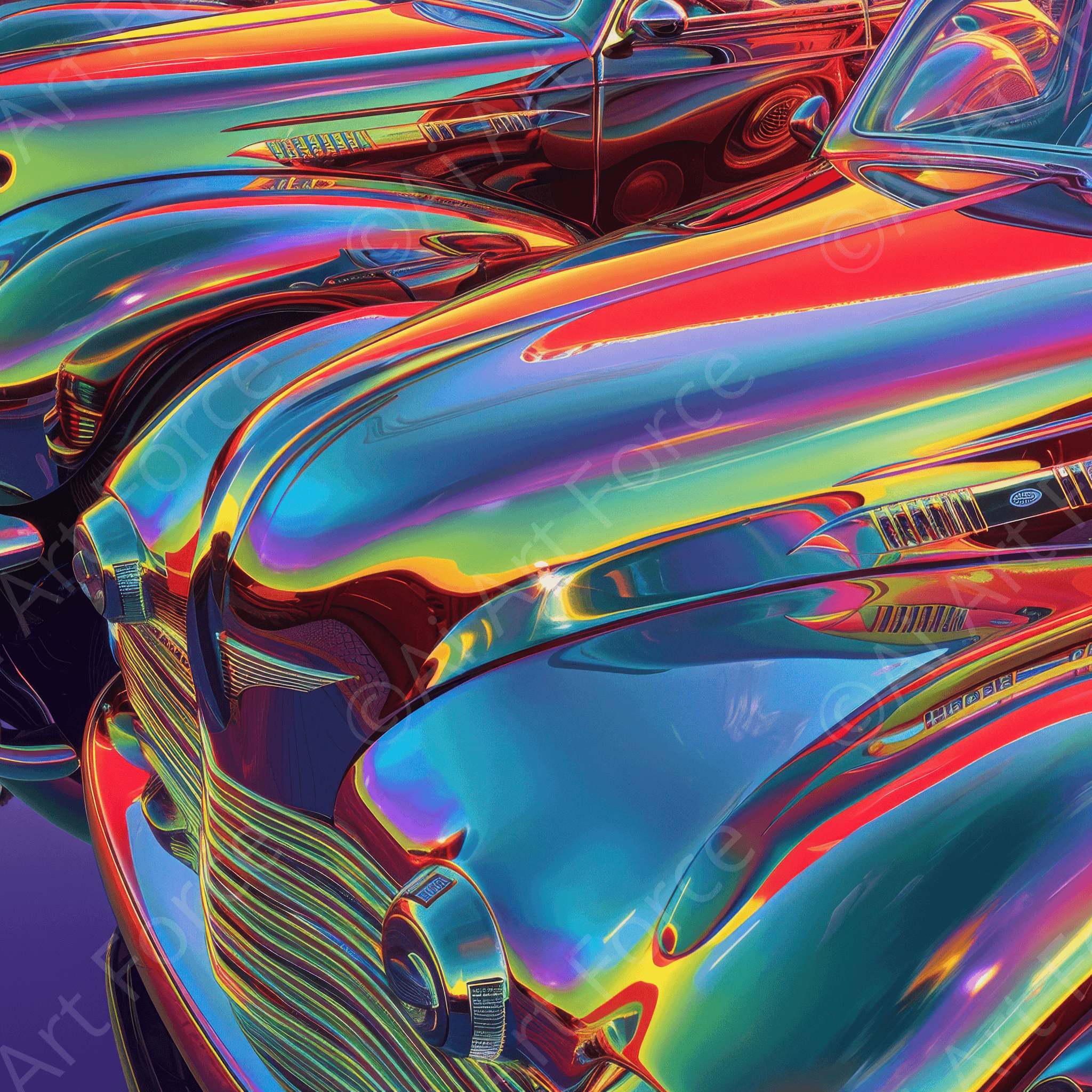 Digital Ai Artwork, of Classic Cars Art 4, ideal for art enthusiasts and collectors.