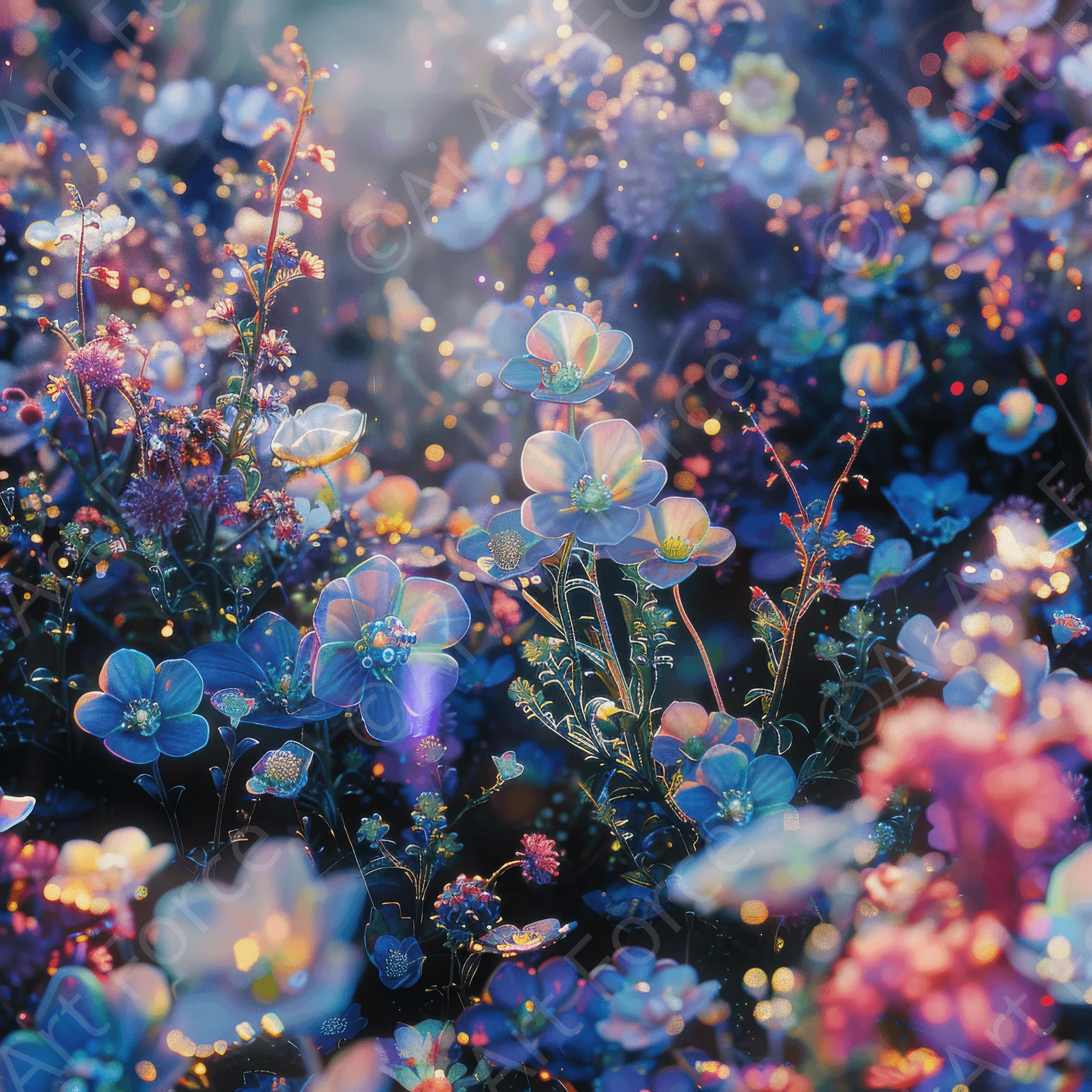 Digital Ai Artwork, of Colorfull Flower Art 5, ideal for art enthusiasts and collectors.