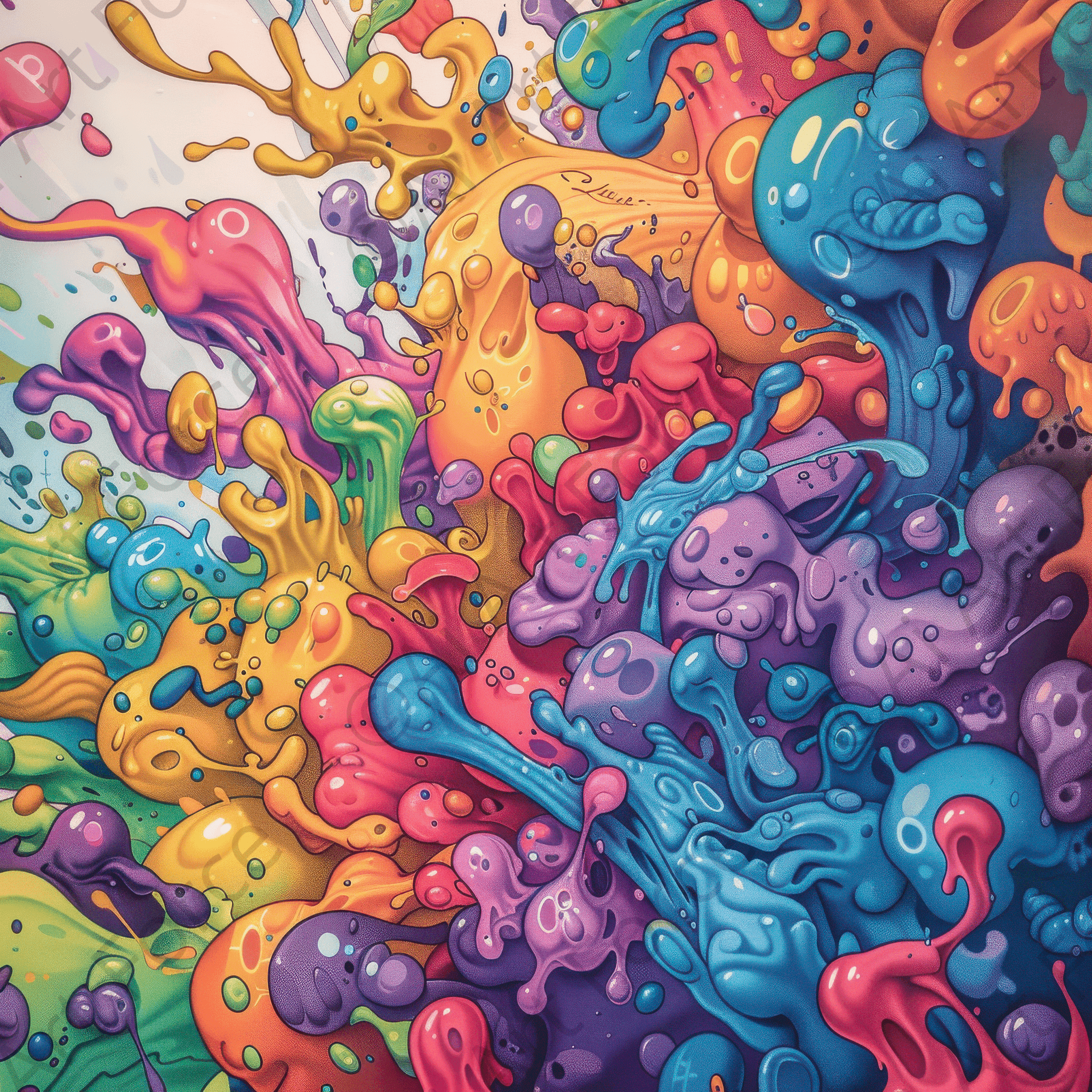 Digital Ai Artwork, of Colorplay Bubbles 2, ideal for art enthusiasts and collectors.