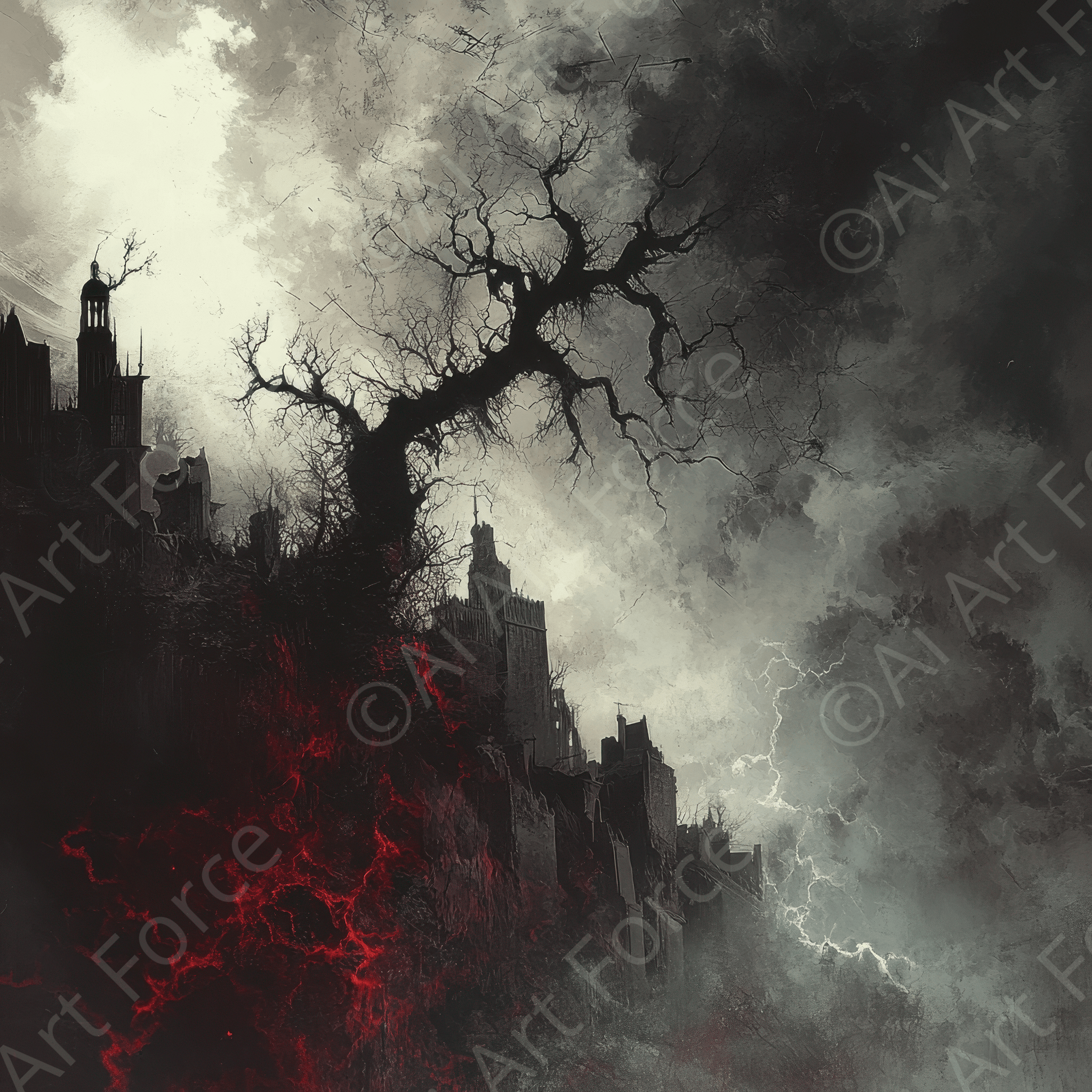 Dark Path Art 1 | High-Quality Digital Ai Art Created by Midjourney