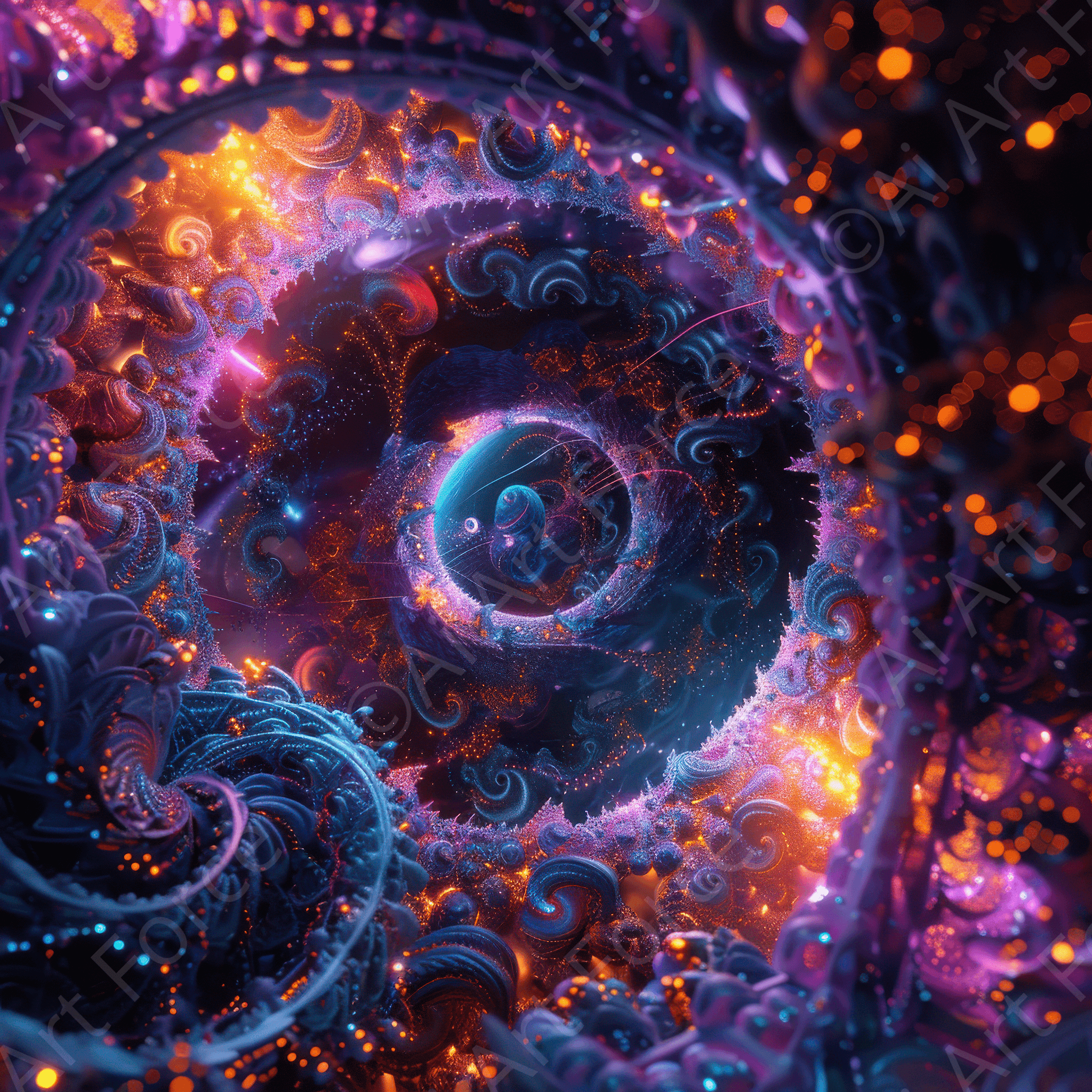 Digital Ai Artwork, of Fantasy Dimensional Wormhole, ideal for art enthusiasts and collectors.