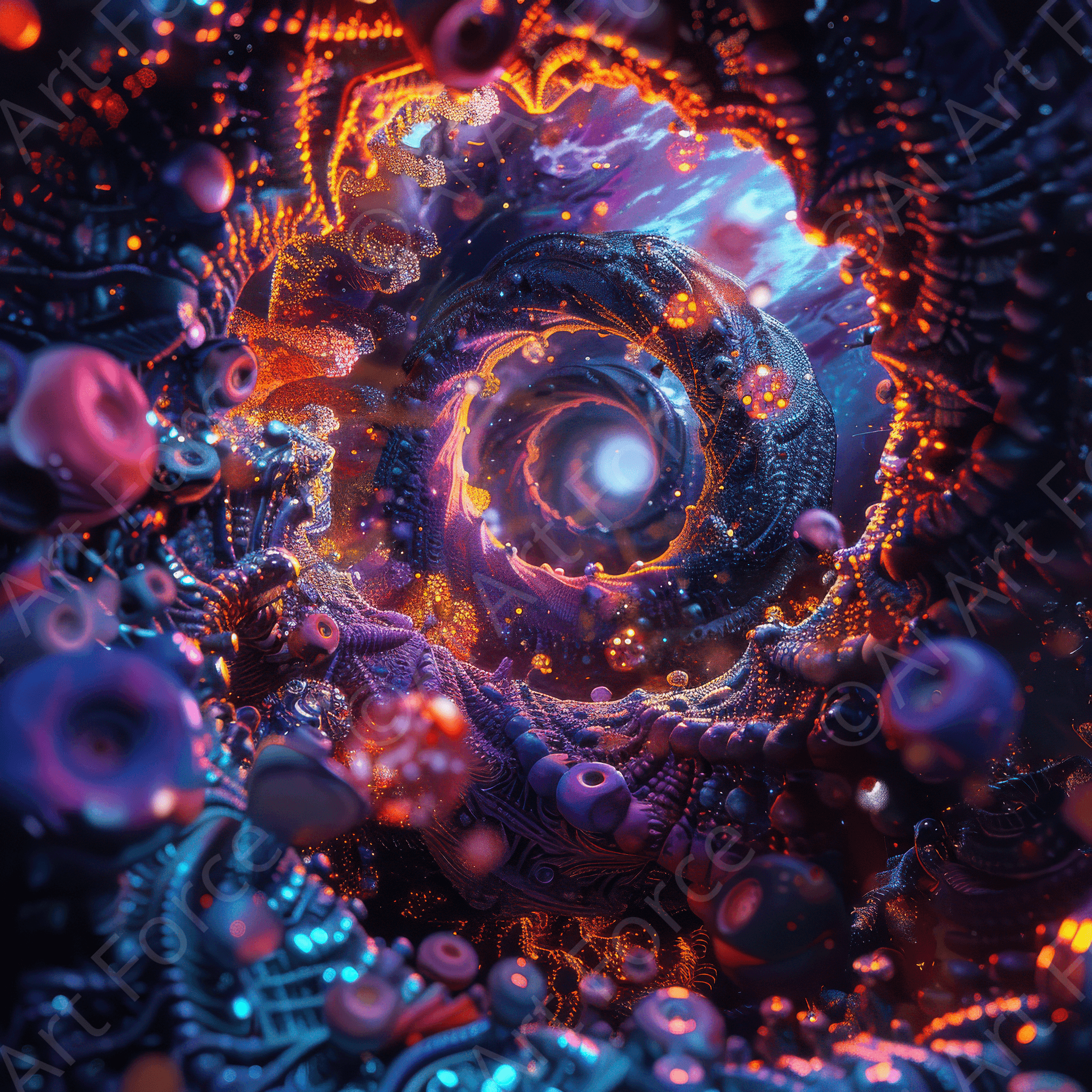Digital Ai Artwork, of Fantasy Dimensional Wormhole 2, ideal for art enthusiasts and collectors.
