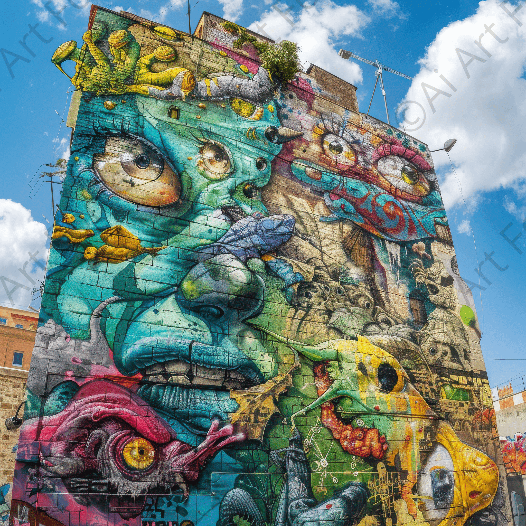 Digital Ai Artwork, of Graffiti Art Urban 10, ideal for art enthusiasts and collectors.