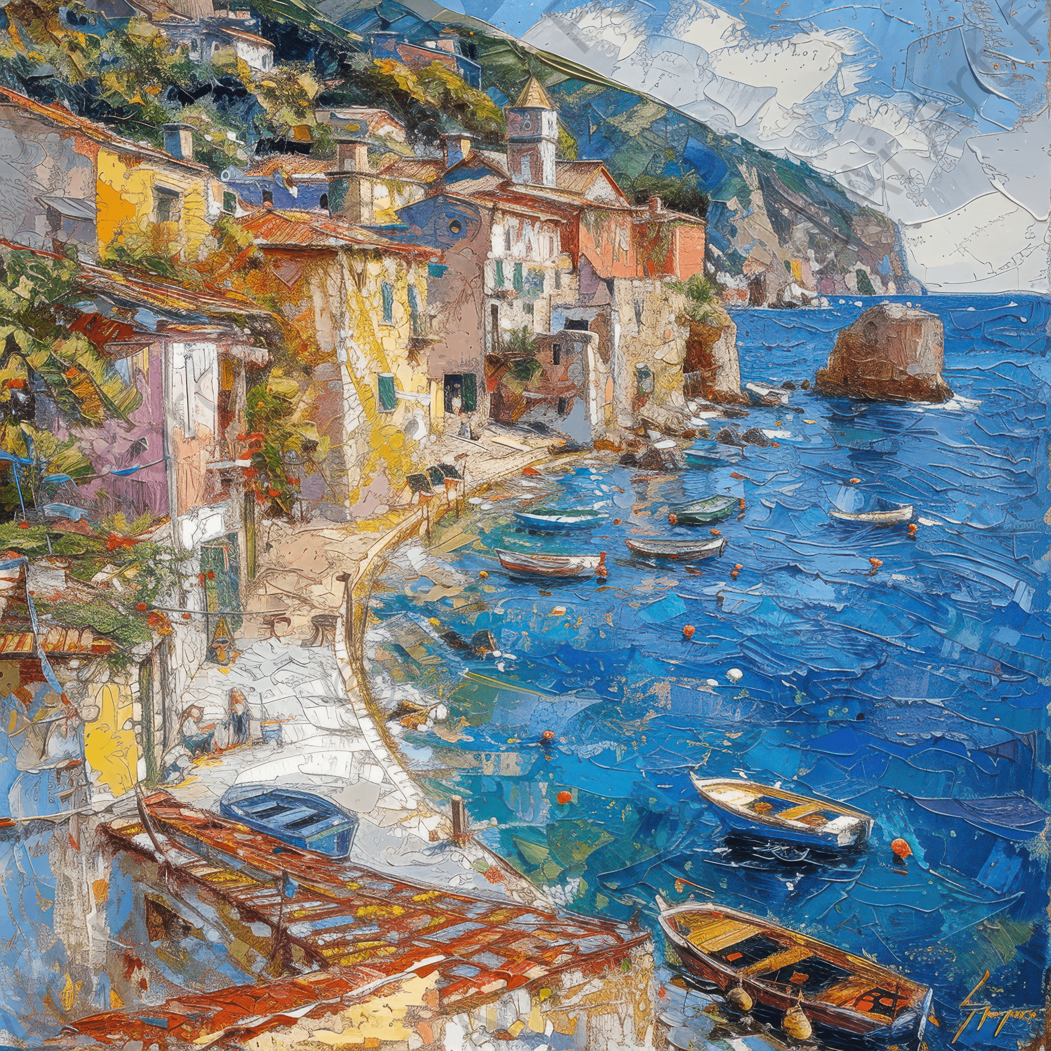 Digital Ai Artwork, of Impressionism best beautiful holiday locations 7, ideal for art enthusiasts and collectors.