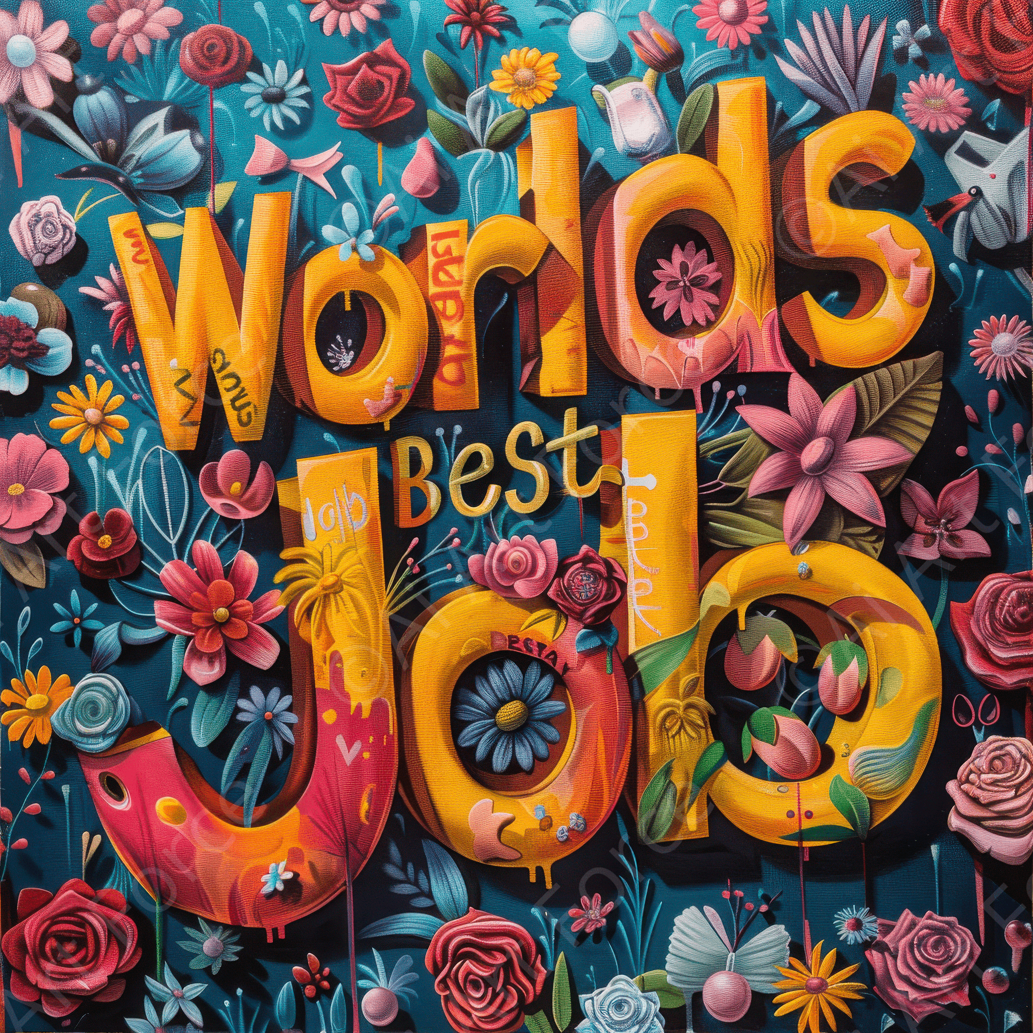 Digital Ai Artwork, of Job Work Mood Maker 1, ideal for art enthusiasts and collectors.