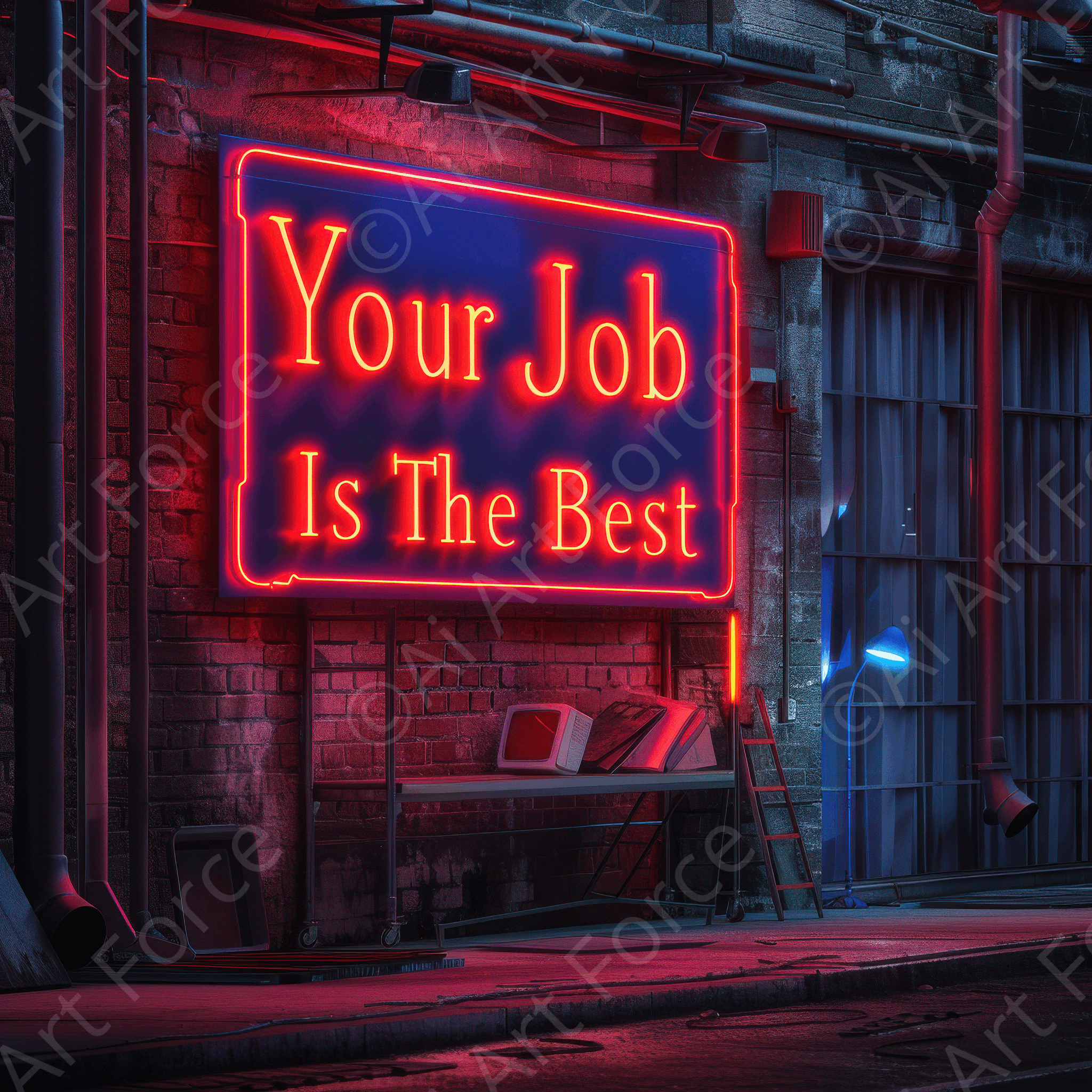 Digital Ai Artwork, of Job Work Mood Maker 2, ideal for art enthusiasts and collectors.