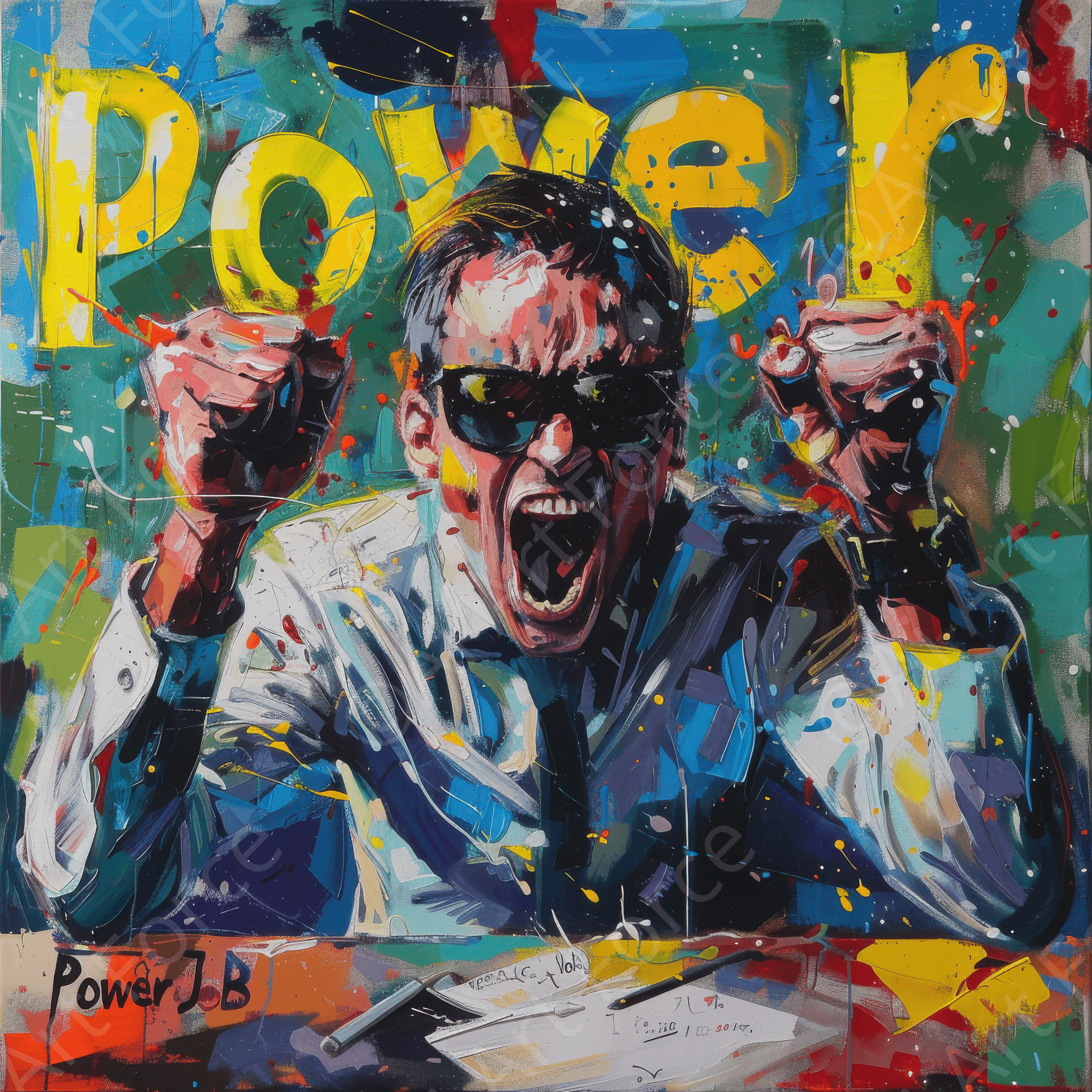 Digital Ai Artwork, of Job Work Mood Maker 5, ideal for art enthusiasts and collectors.