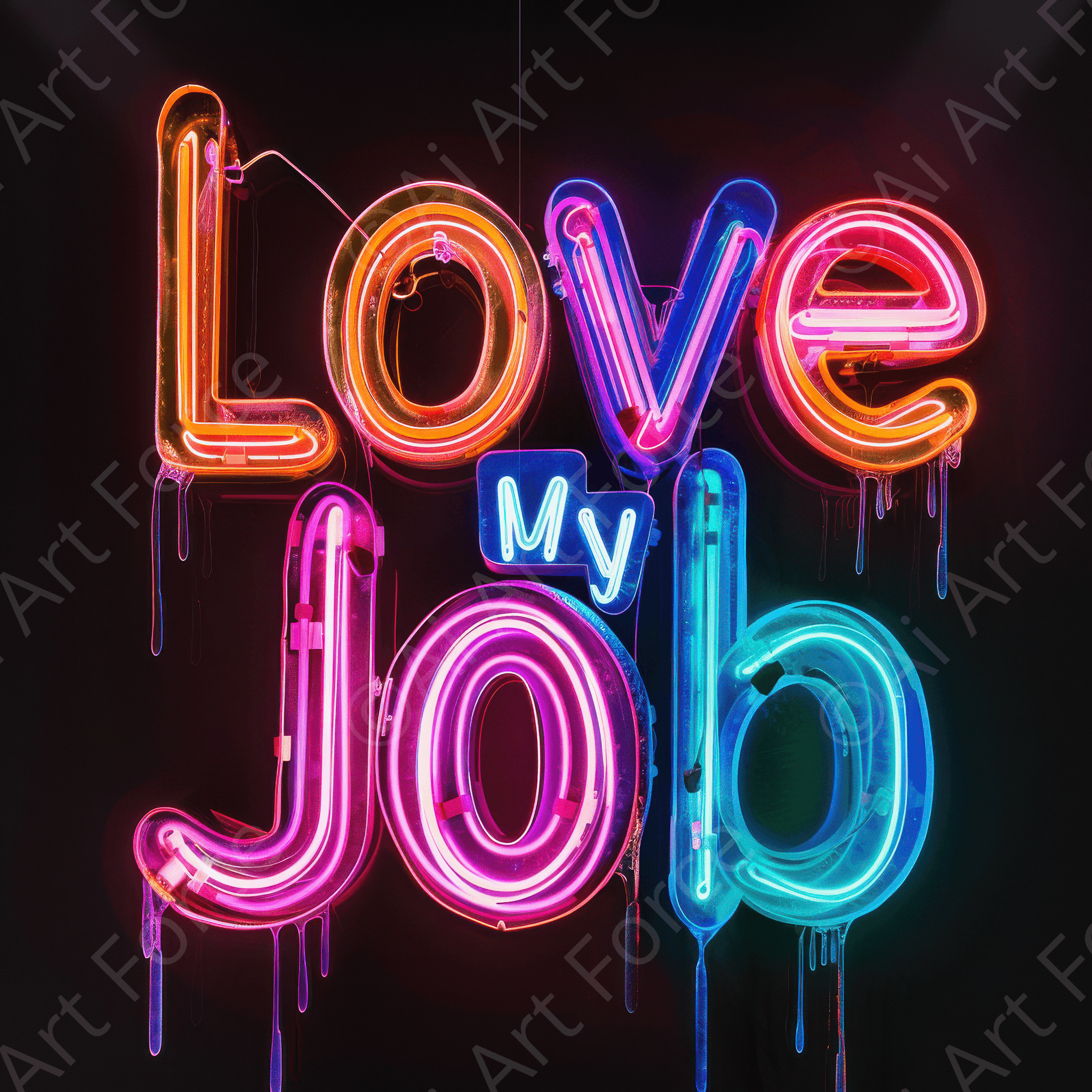 Digital Ai Artwork, of Job Work Mood Maker 9, ideal for art enthusiasts and collectors.