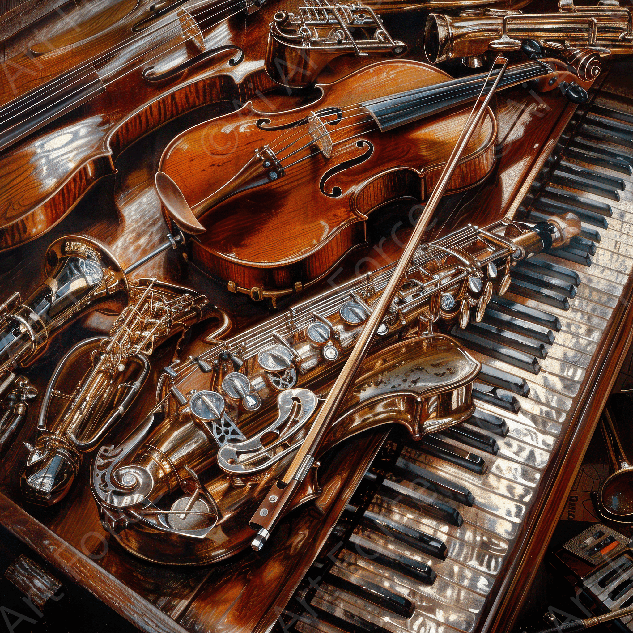 Digital Ai Artwork, of Music Art, ideal for art enthusiasts and collectors.