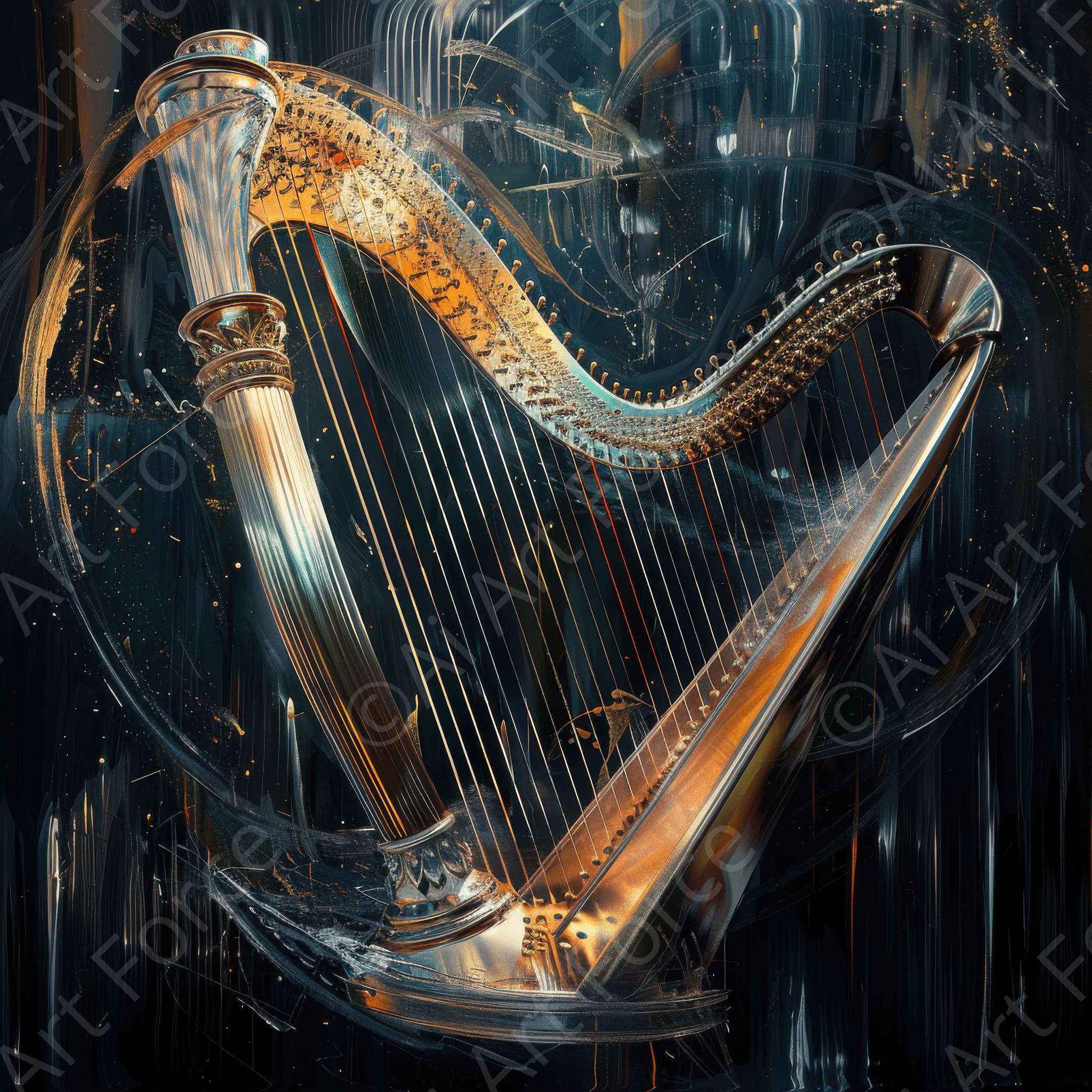 Digital Ai Artwork, of Music Art 4, ideal for art enthusiasts and collectors.