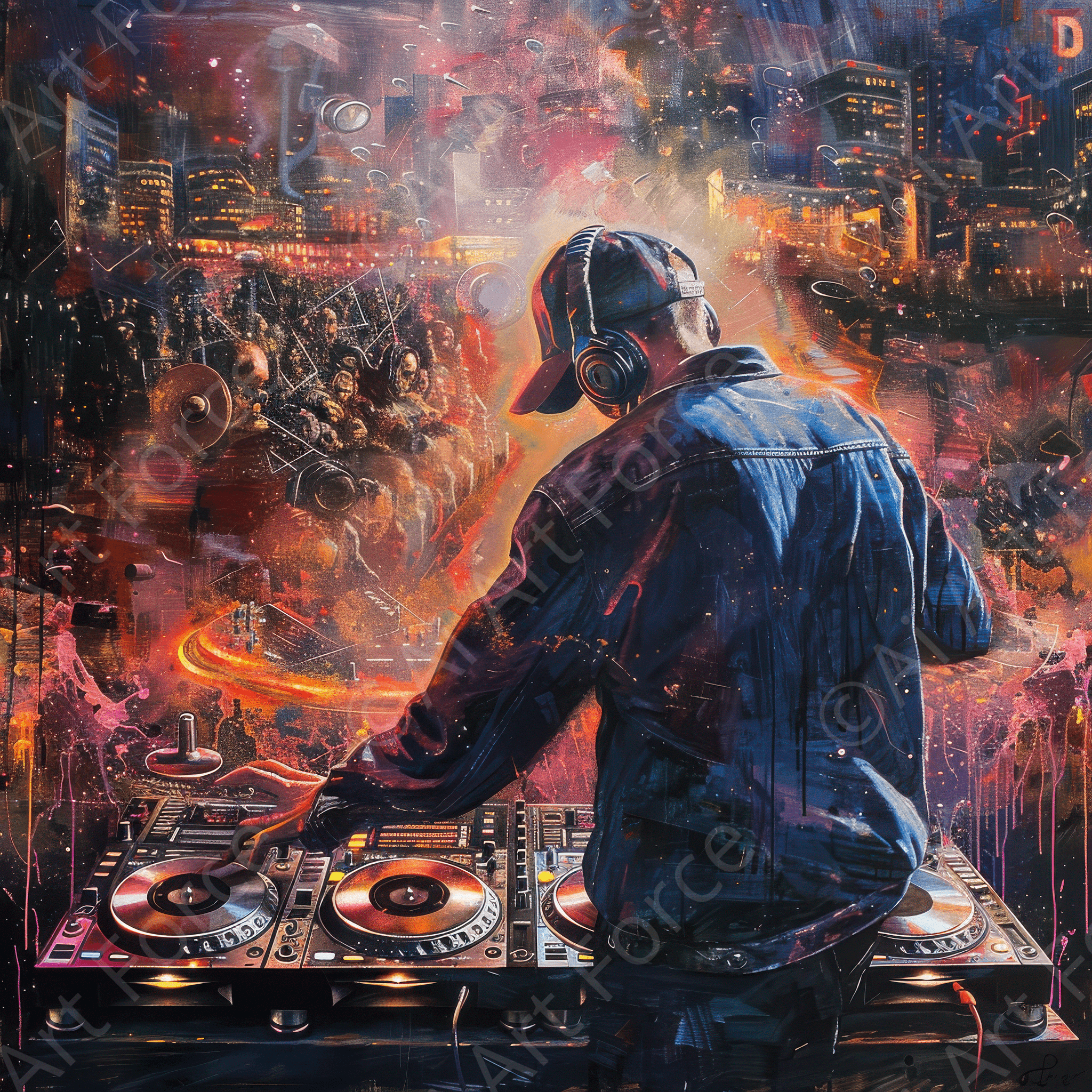 Digital Ai Artwork, of Music Art Dj, ideal for art enthusiasts and collectors.