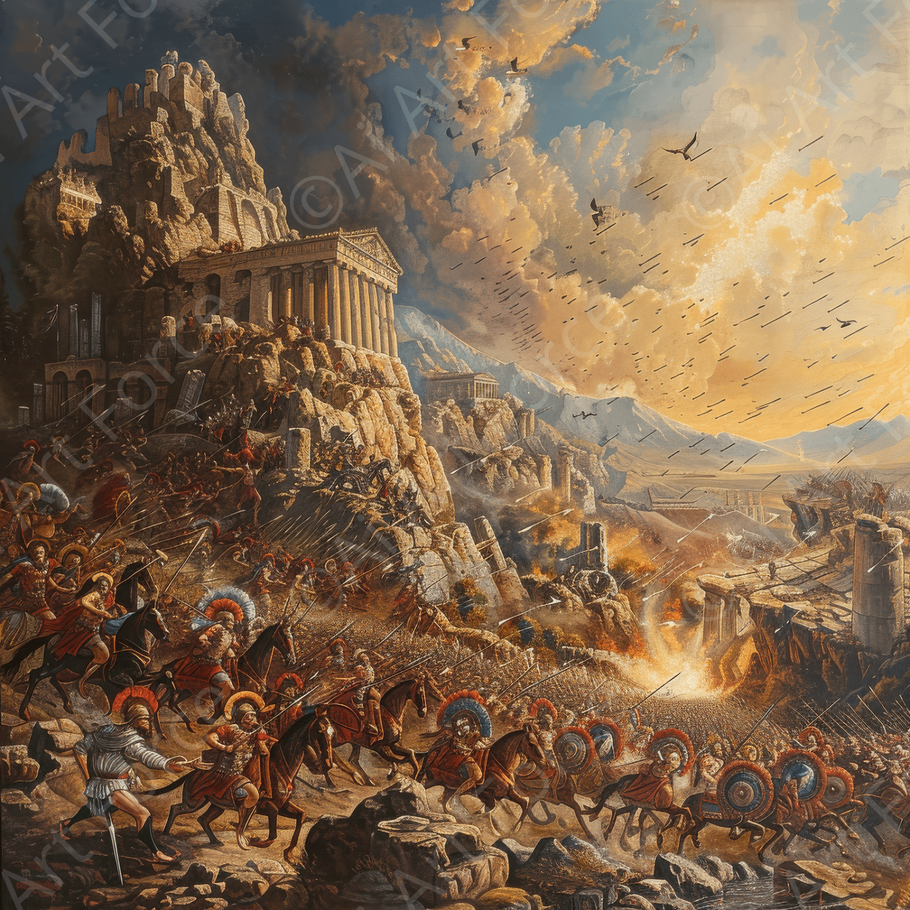 Digital Ai Artwork, of Roman War, ideal for art enthusiasts and collectors.