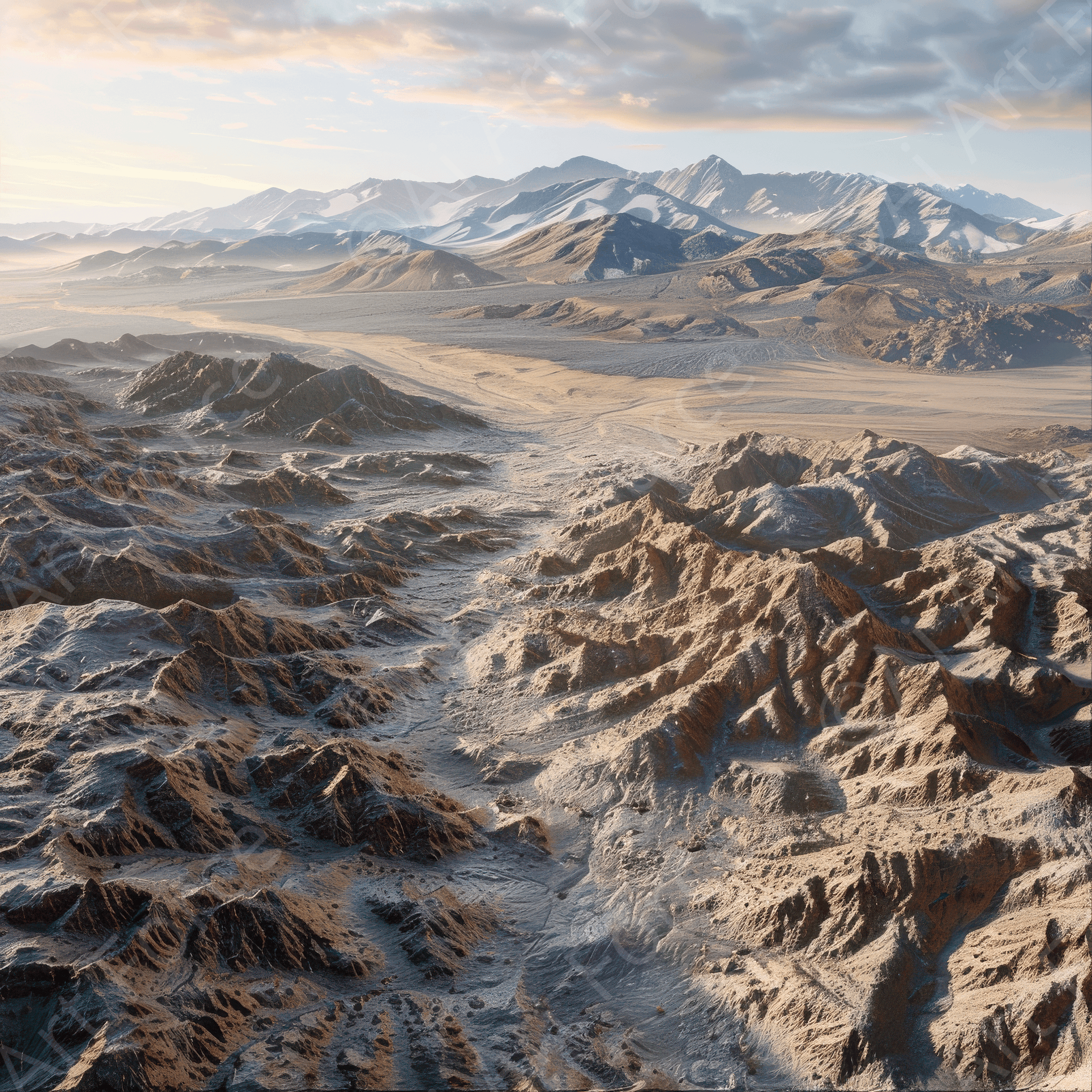 Digital Ai Artwork, of Rough Nature Death Valley, ideal for art enthusiasts and collectors.