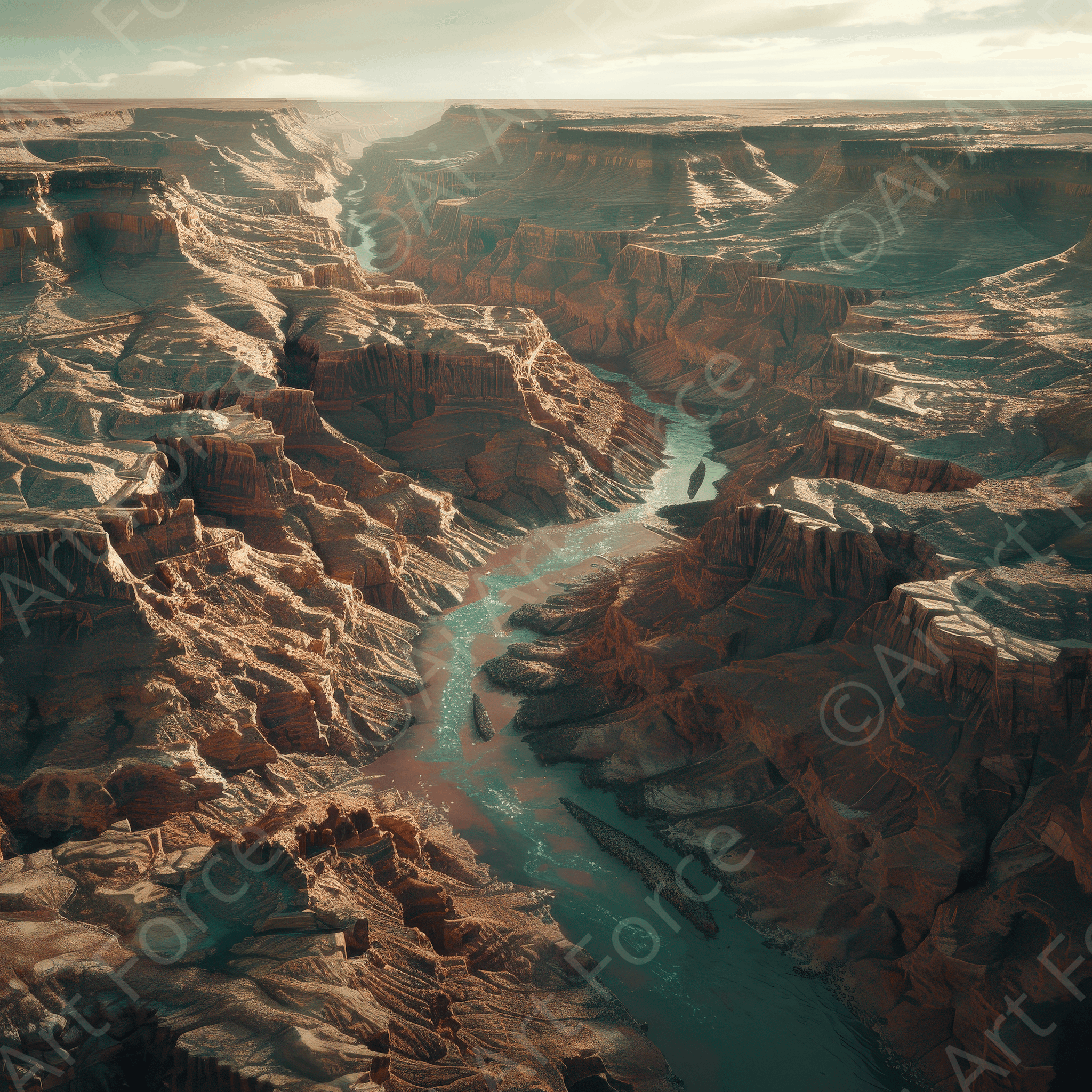 Digital Ai Artwork, of Rough Nature Grand Canyon 2, ideal for art enthusiasts and collectors.