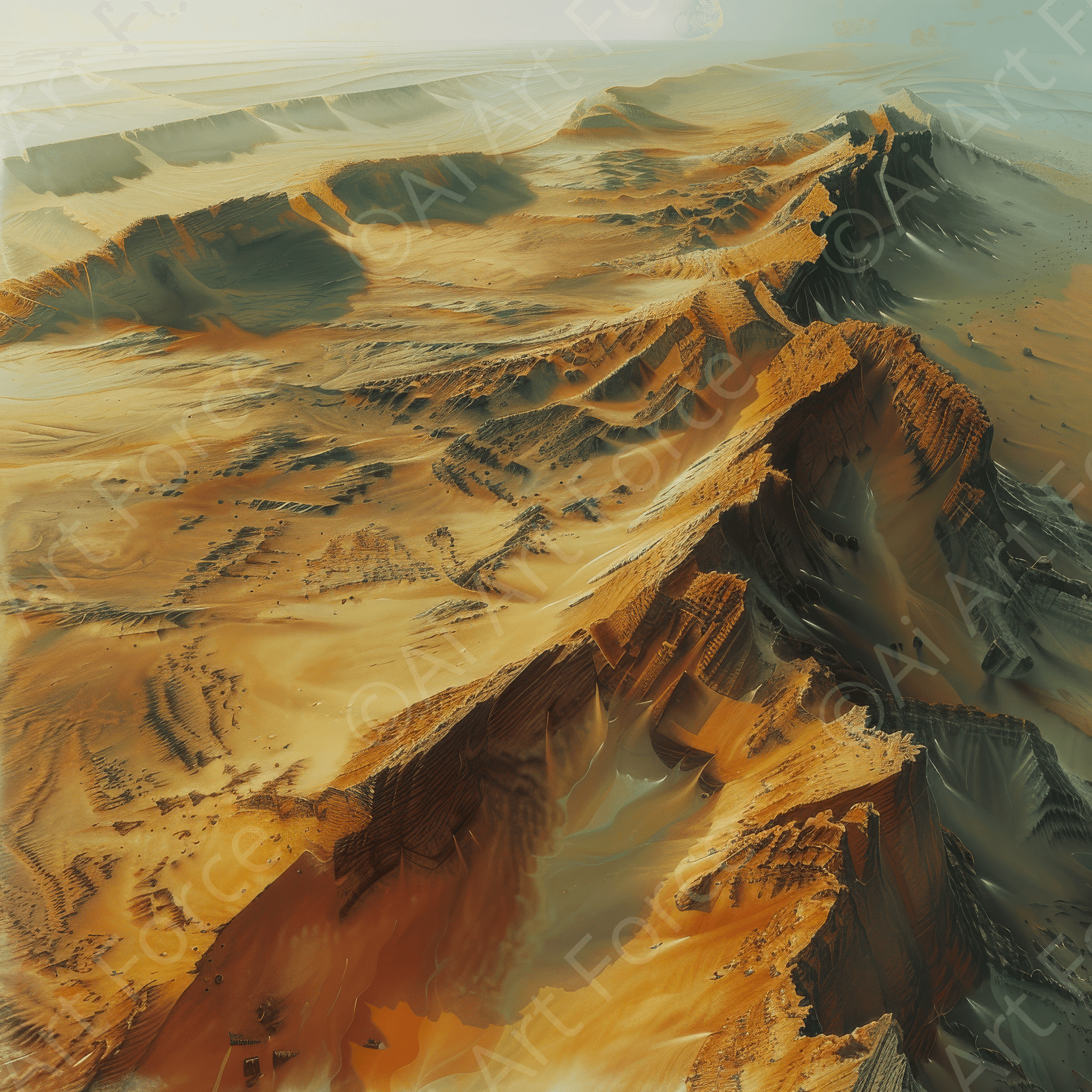 Digital Ai Artwork, of Rough Nature Sahara Desert 2, ideal for art enthusiasts and collectors.