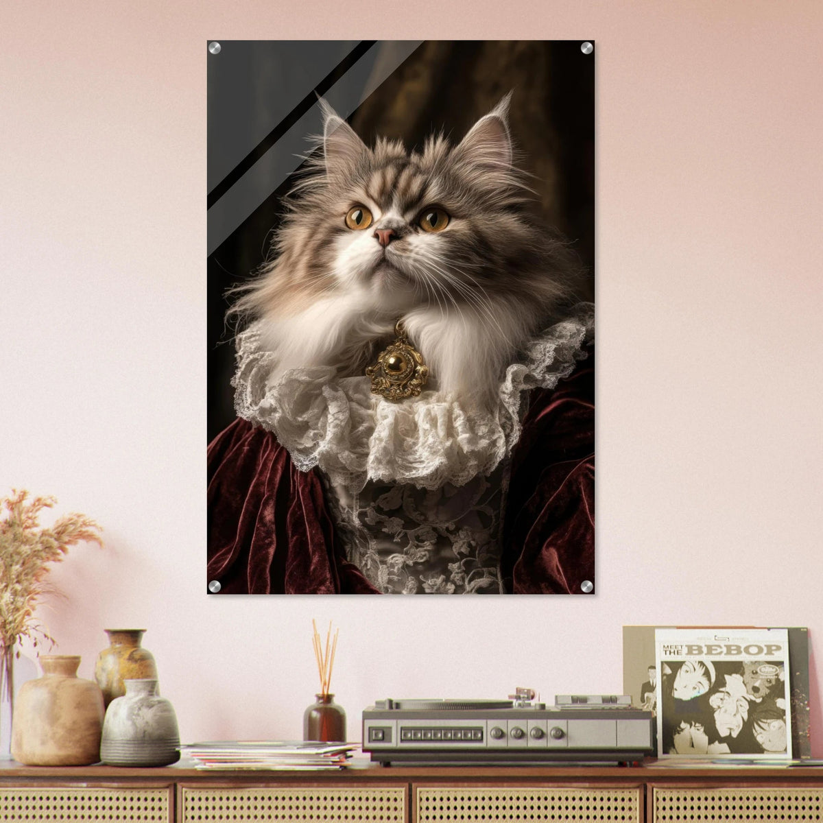 A Baroque Aristocratic Cat Portrait A regal long - h 2 - Shop Ai Art WebShop - Digital Art online Store