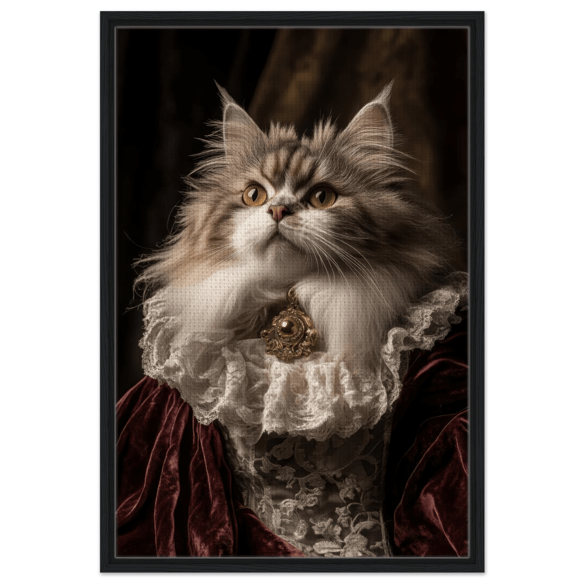A Baroque Aristocratic Cat Portrait A regal long - h 2 - Shop Ai Art WebShop - Digital Art online Store