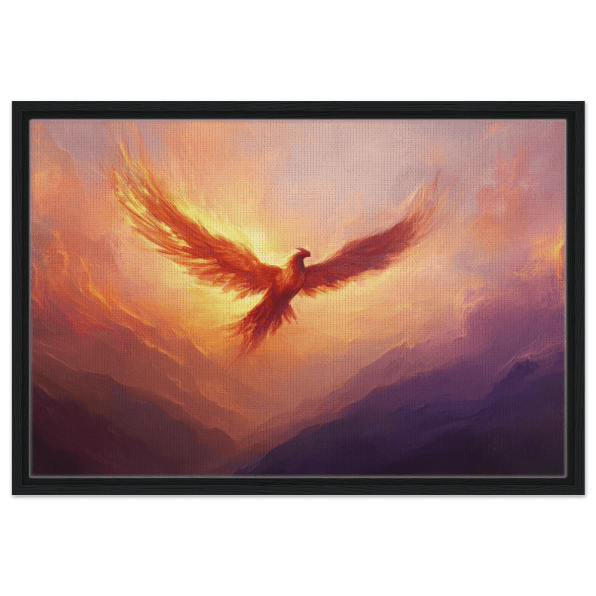 A celestial phoenix soars above a misty valley - Shop Ai Art WebShop - Digital Art online Store