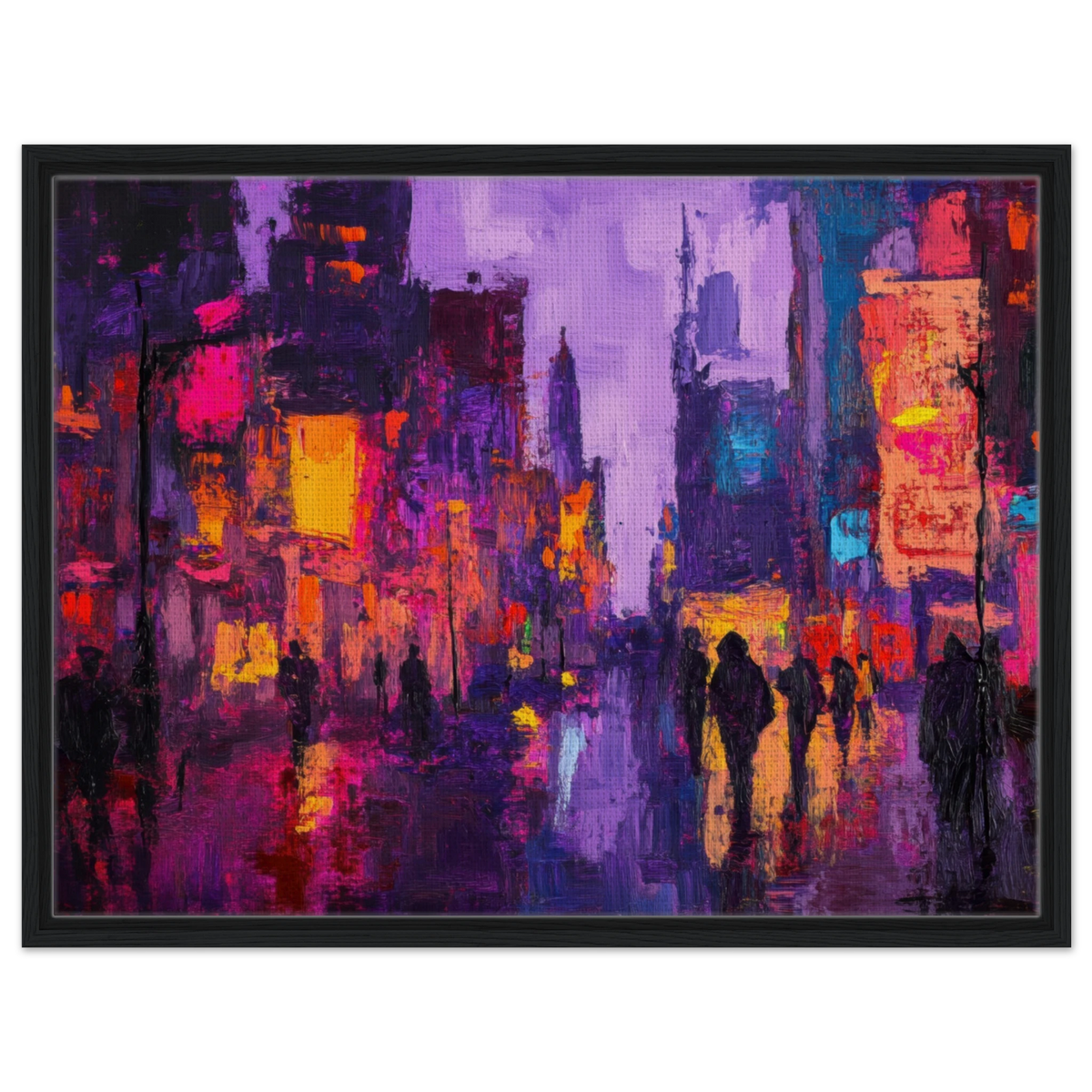 A cityscape bathed in the dim glow of streetlight 3 - Shop Ai Art WebShop - Digital Art online Store