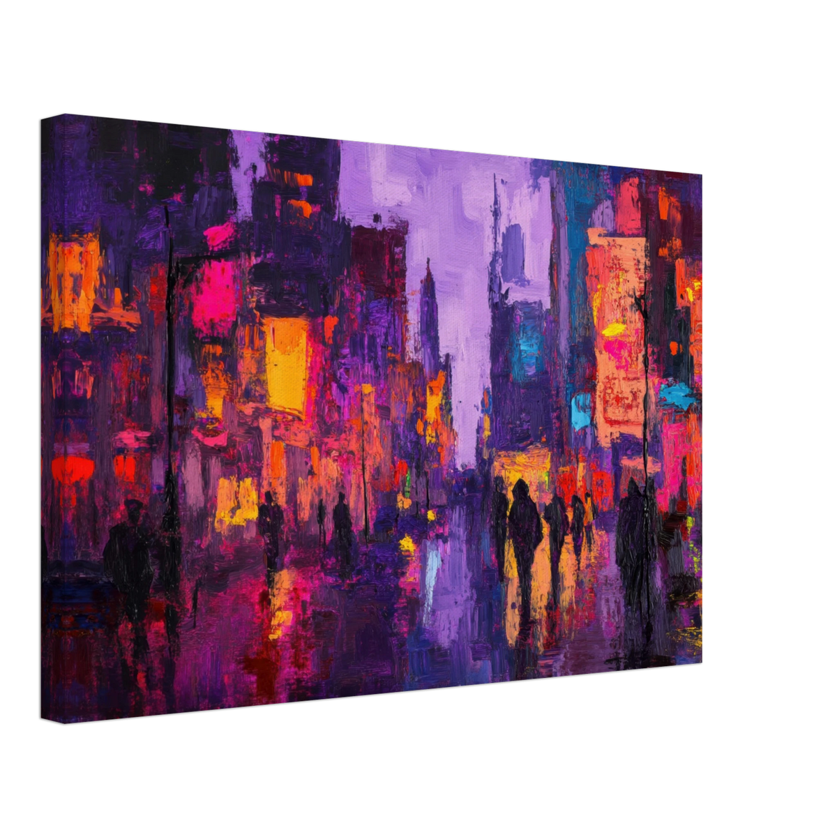 A cityscape bathed in the dim glow of streetlight 3 - Shop Ai Art WebShop - Digital Art online Store