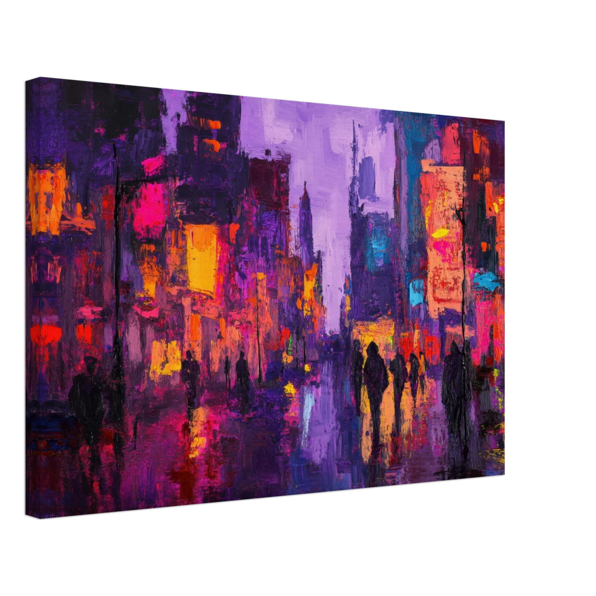 A cityscape bathed in the dim glow of streetlight 3 - Shop Ai Art WebShop - Digital Art online Store