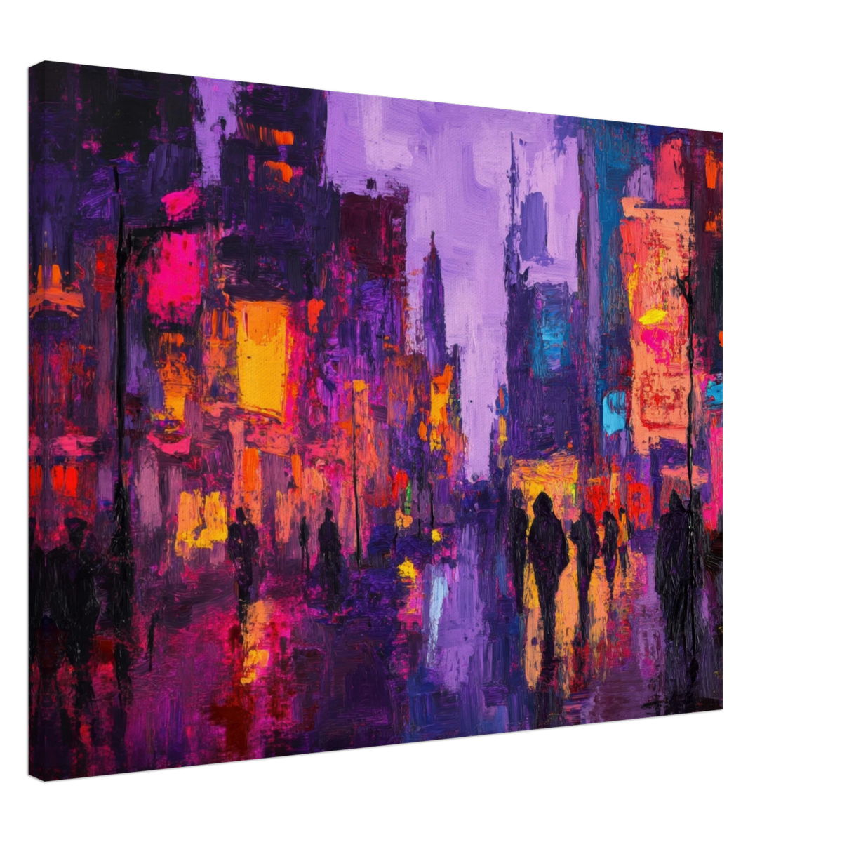 A cityscape bathed in the dim glow of streetlight 3 - Shop Ai Art WebShop - Digital Art online Store