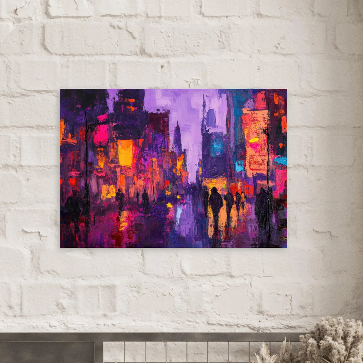 A cityscape bathed in the dim glow of streetlight 3 - Shop Ai Art WebShop - Digital Art online Store