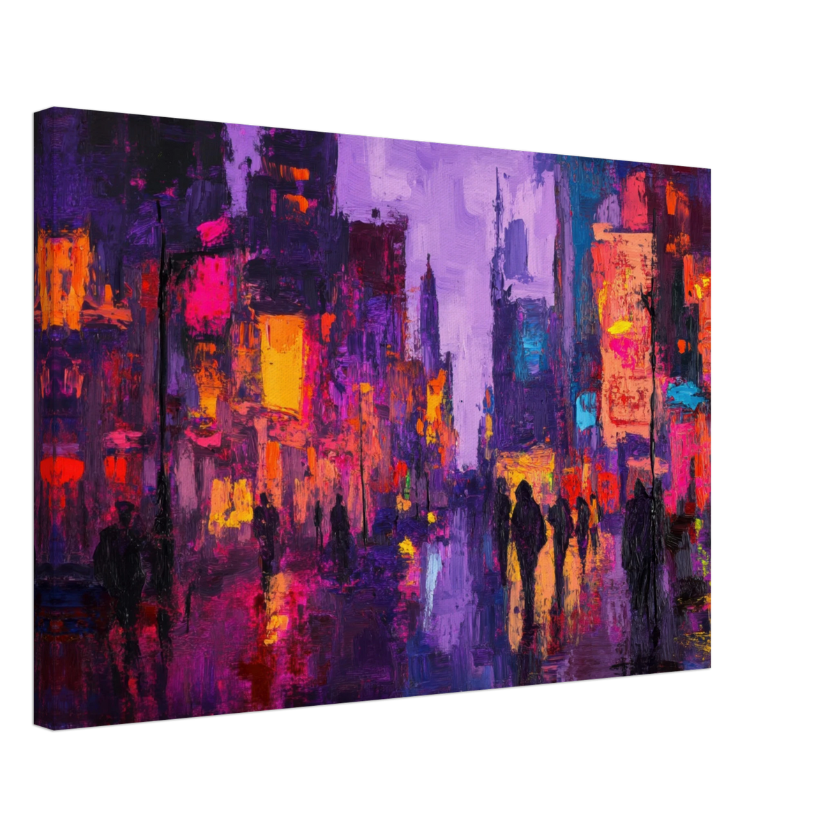A cityscape bathed in the dim glow of streetlight 3 - Shop Ai Art WebShop - Digital Art online Store