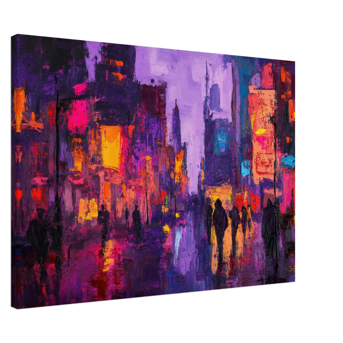 A cityscape bathed in the dim glow of streetlight 3 - Shop Ai Art WebShop - Digital Art online Store