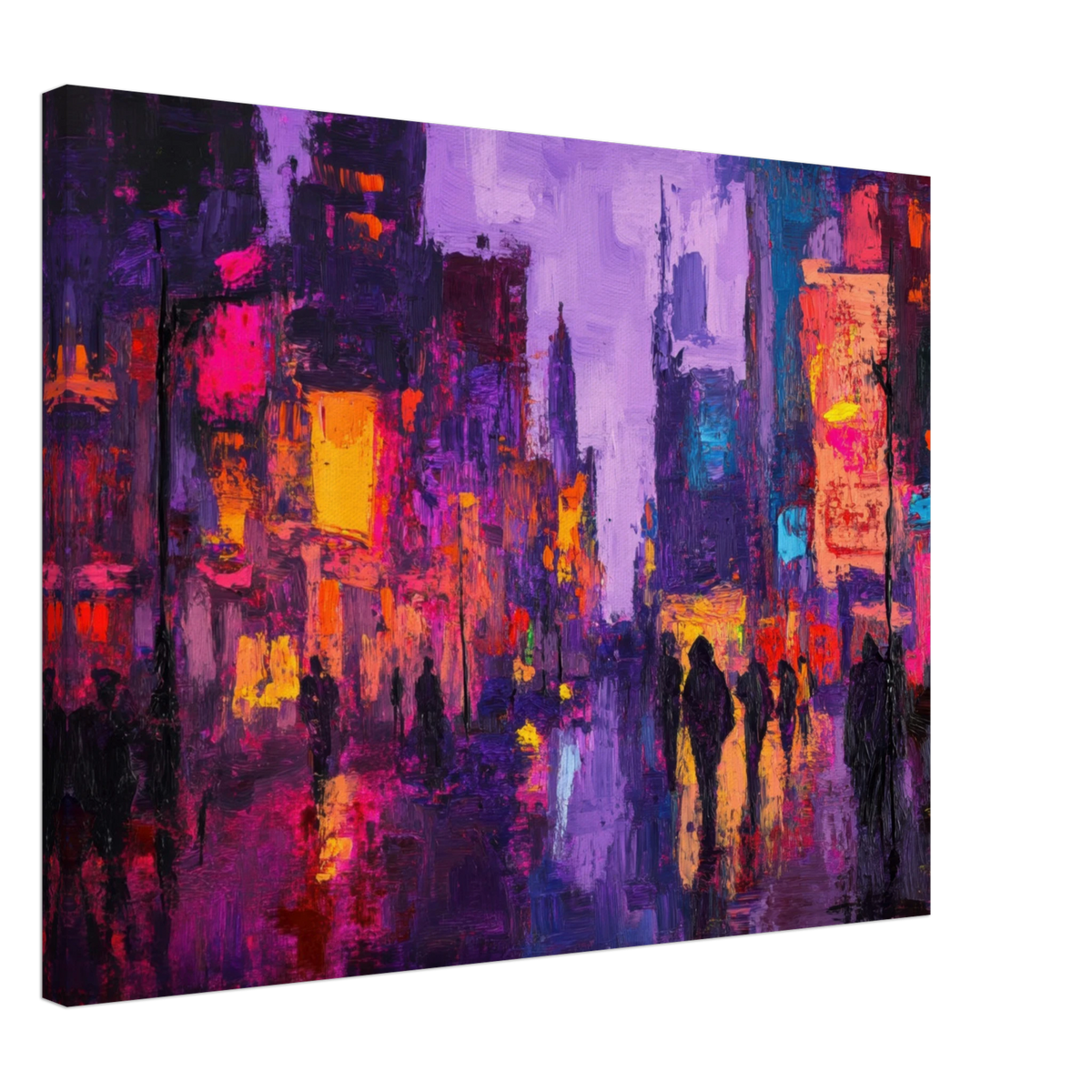 A cityscape bathed in the dim glow of streetlight 3 - Shop Ai Art WebShop - Digital Art online Store
