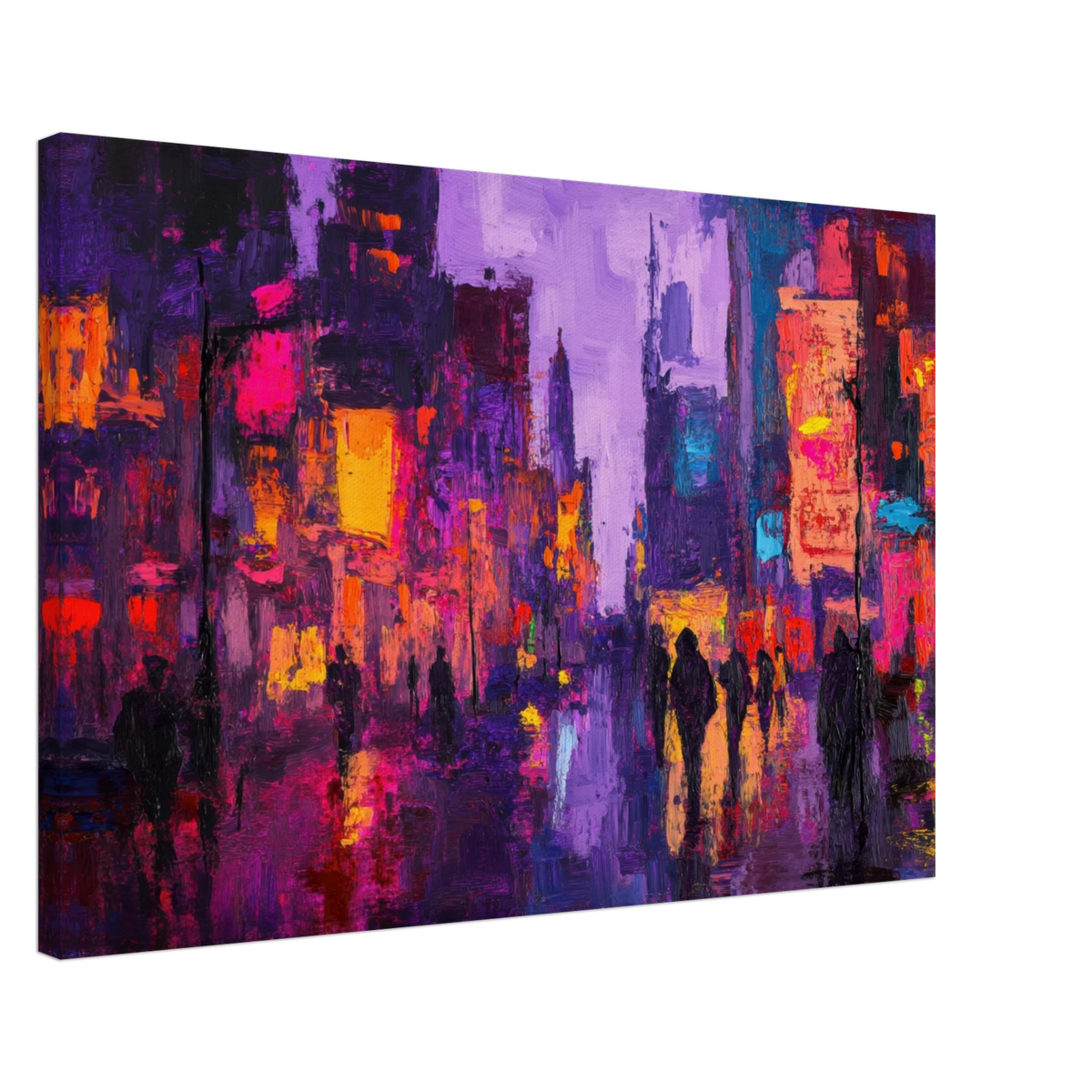 A cityscape bathed in the dim glow of streetlight 3 - Shop Ai Art WebShop - Digital Art online Store