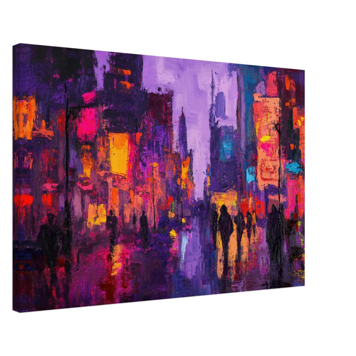 A cityscape bathed in the dim glow of streetlight 3 - Shop Ai Art WebShop - Digital Art online Store