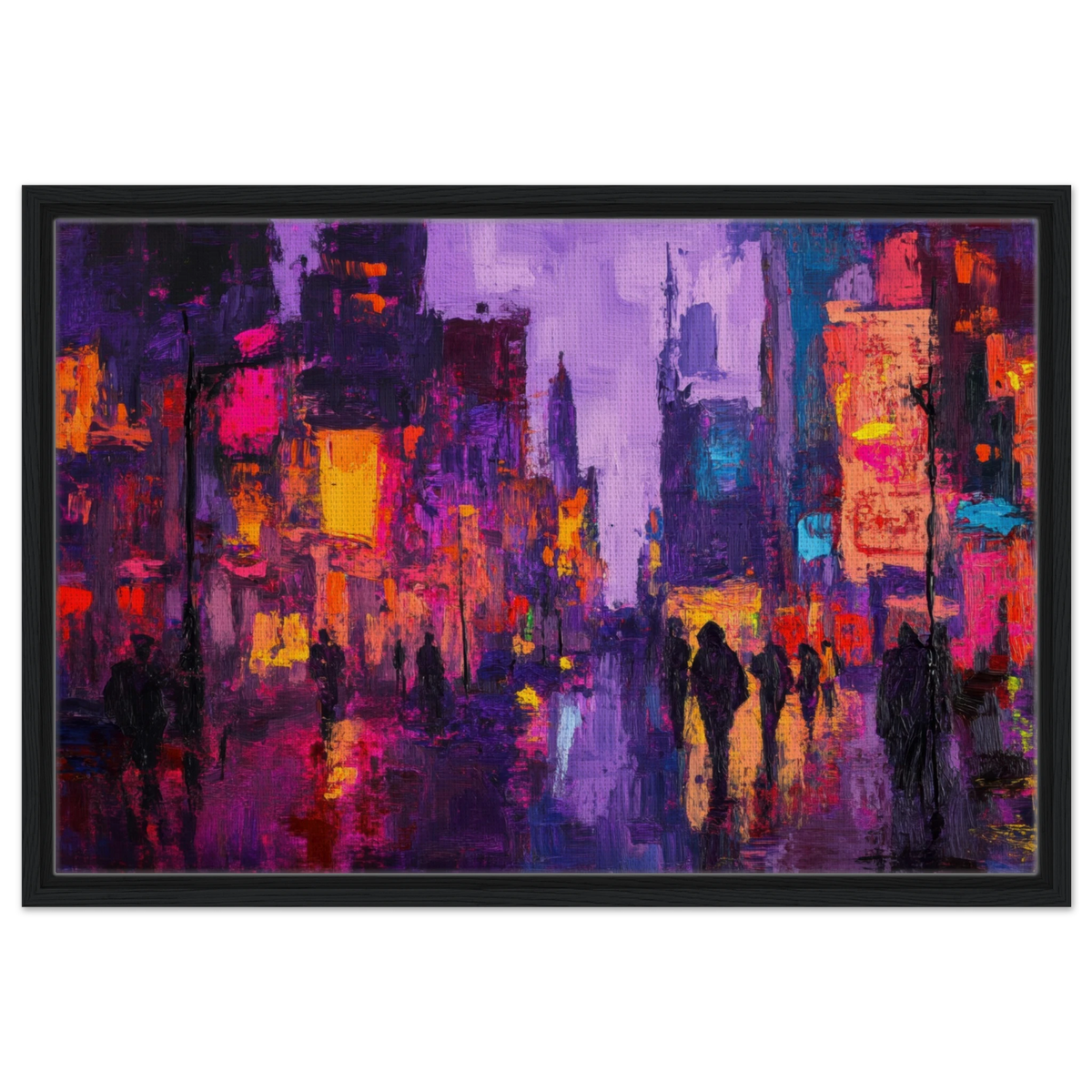 A cityscape bathed in the dim glow of streetlight 3 - Shop Ai Art WebShop - Digital Art online Store