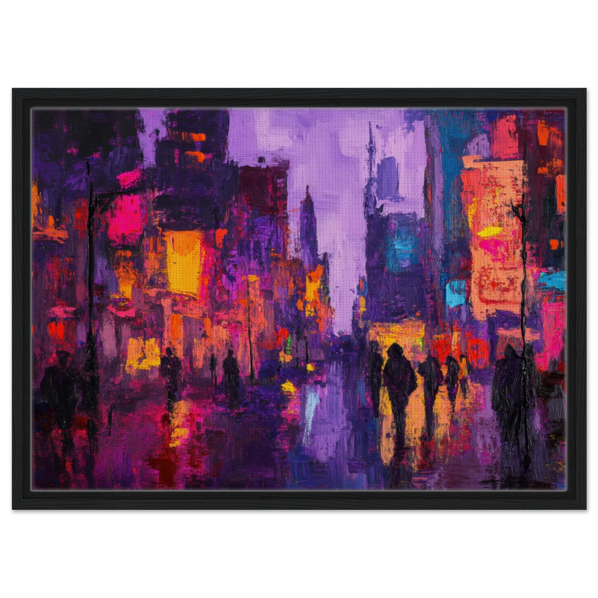 A cityscape bathed in the dim glow of streetlight 3 - Shop Ai Art WebShop - Digital Art online Store