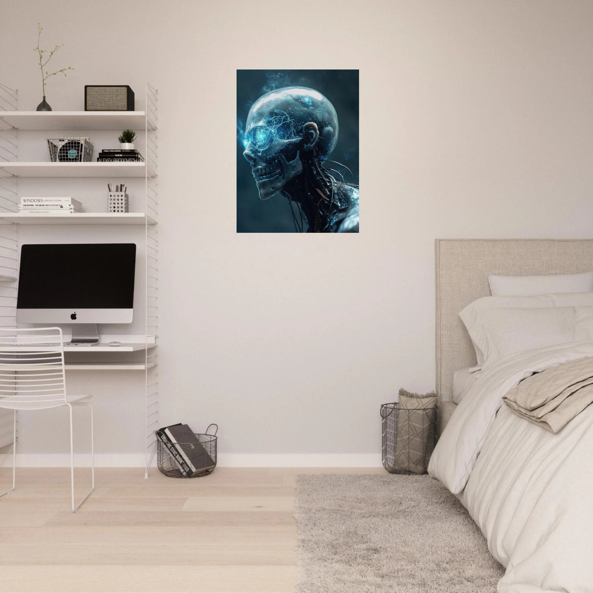 A futuristic humanoid with a fully transparent f 1 - Shop Ai Art WebShop - Digital Art online Store