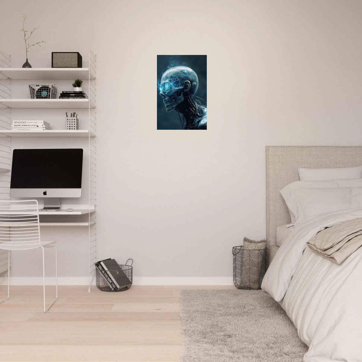 A futuristic humanoid with a fully transparent f 1 - Shop Ai Art WebShop - Digital Art online Store