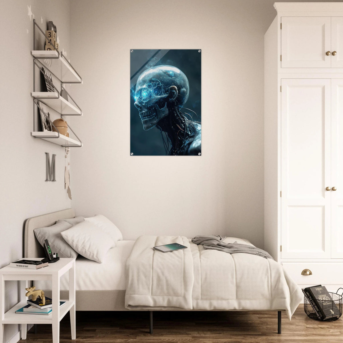 A futuristic humanoid with a fully transparent f 1 - Shop Ai Art WebShop - Digital Art online Store