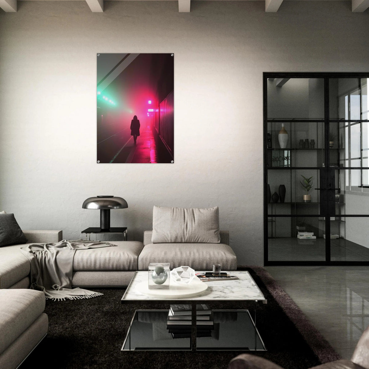 A lone detective in a neon 1 - Shop Ai Art WebShop - Digital Art online Store