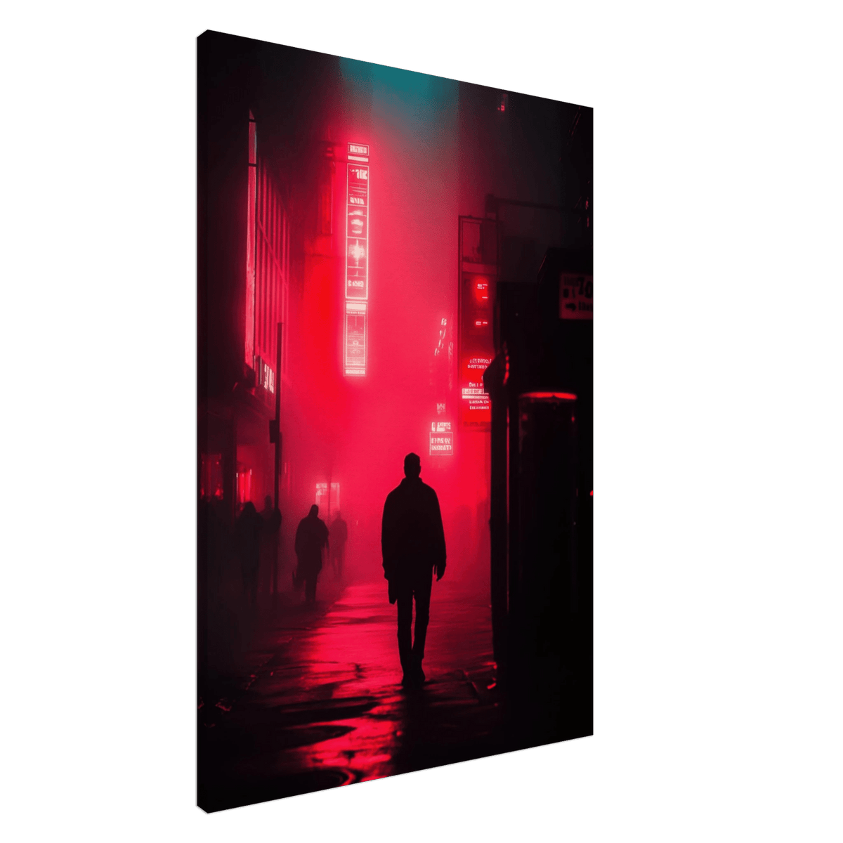 A lone detective in a neon street - Shop Ai Art WebShop - Digital Art online Store